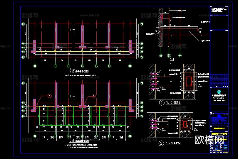 2019年【建筑幕墙设计CAD】温州住宅幕墙审图完成版图纸cad施工图