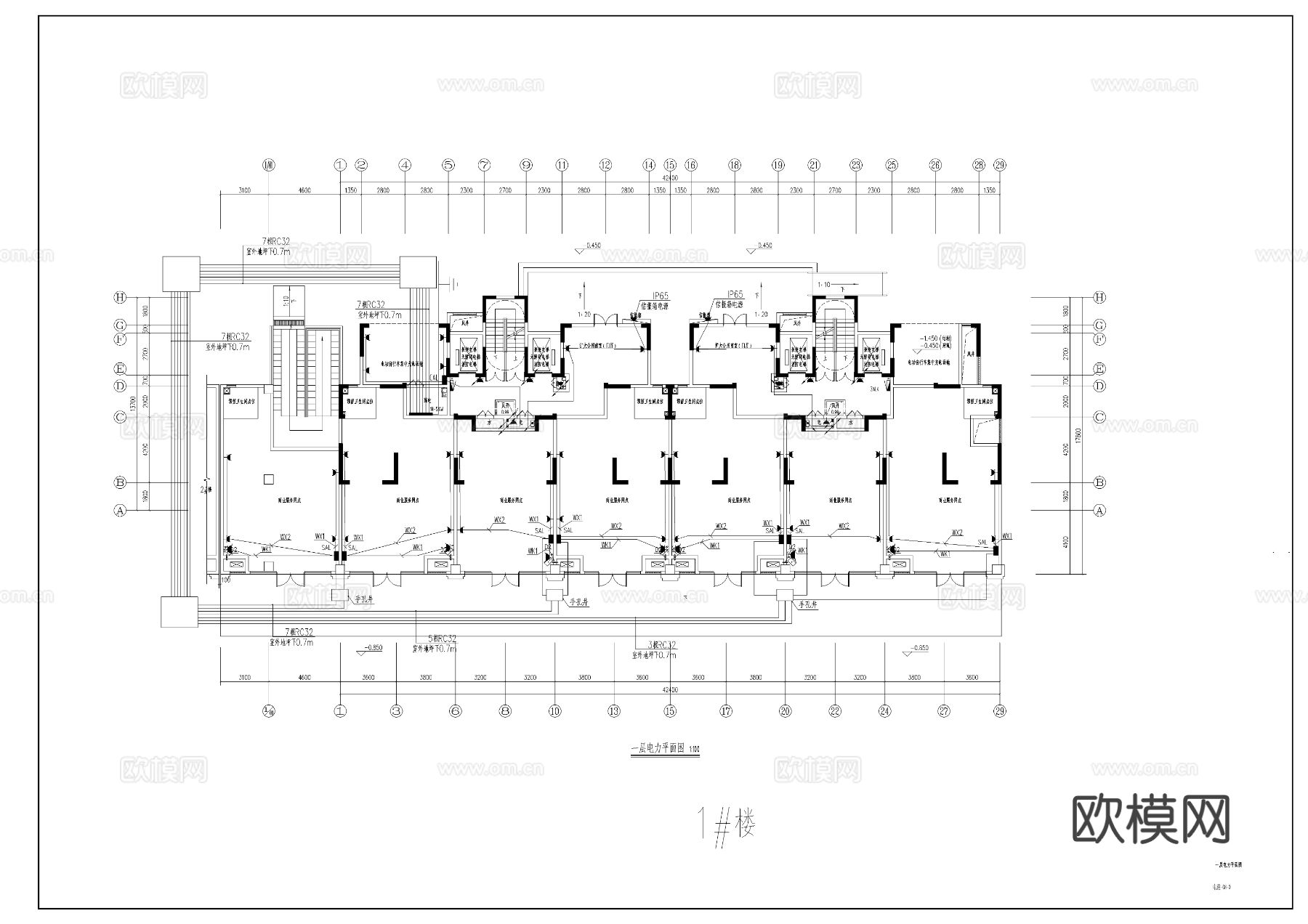 某城市高层住宅建设电气cad施工图