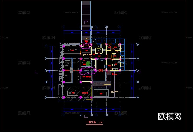 2019年【建筑幕墙设计CAD+SU】展示中心幕墙cad施工图