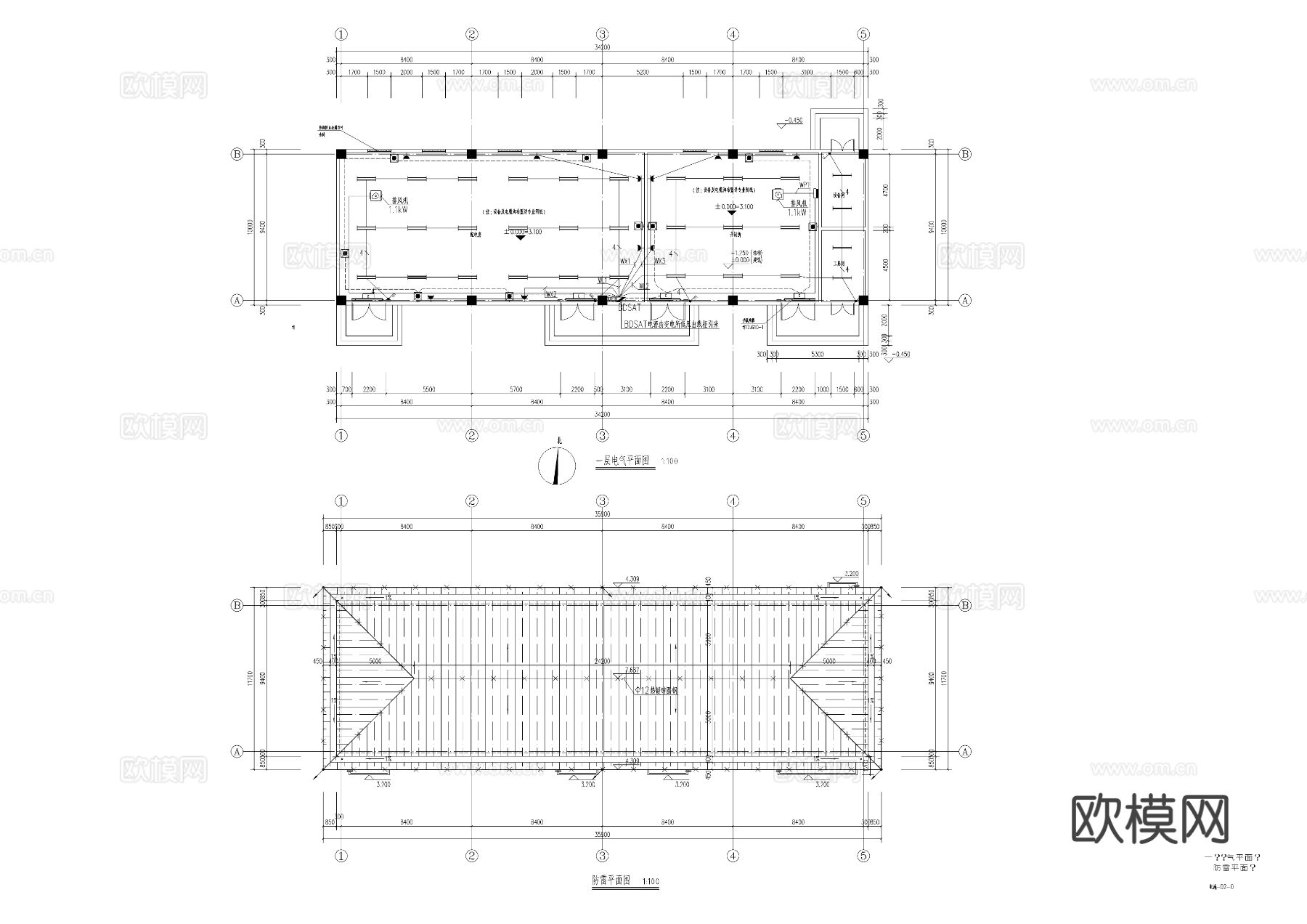 滨海住宅电房cad施工图下载（渲染图7）