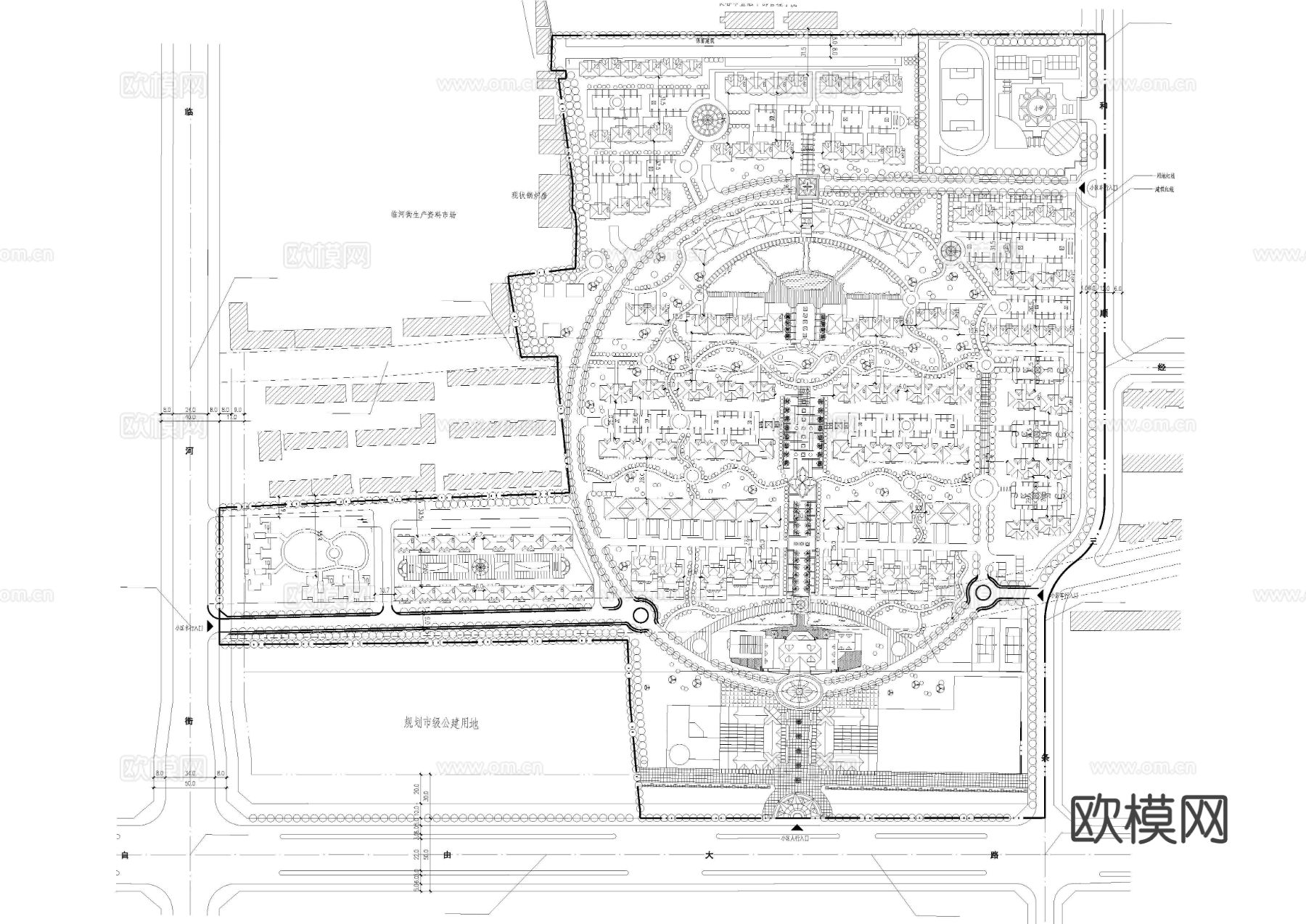 长春世纪雅苑建筑cad施工图