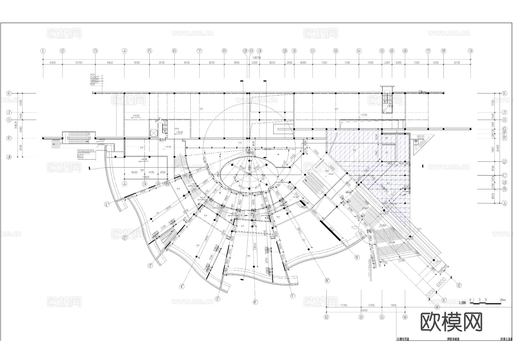 博物馆建筑图cad施工图