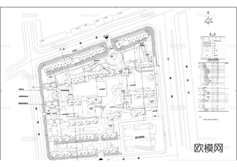 溫馨佳園建筑環(huán)境全套cad施工圖下載(渲染圖2)