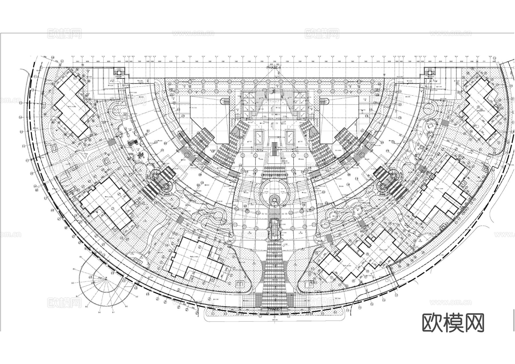 福建融侨锦江景观cad施工图下载（渲染图1）