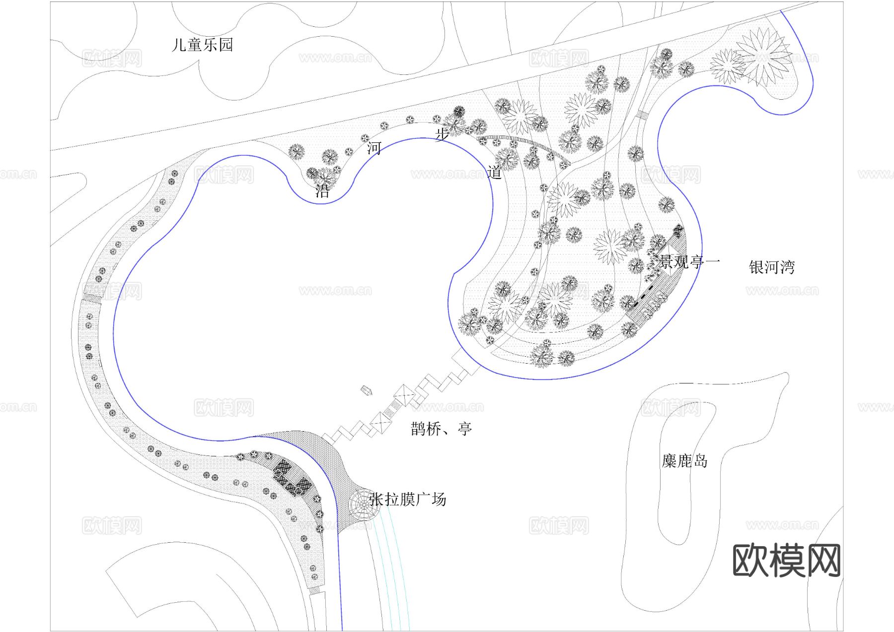 生态旅游园景观cad施工图