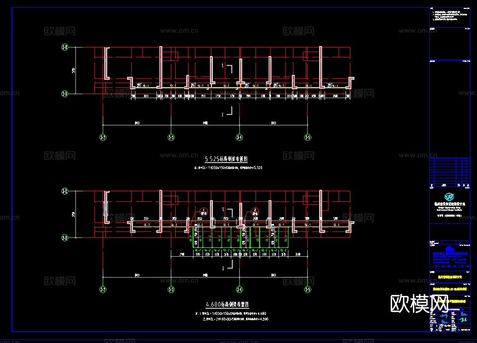 2019年【建筑幕墙设计CAD】滨江中心地块项目大区幕墙图cad施工图