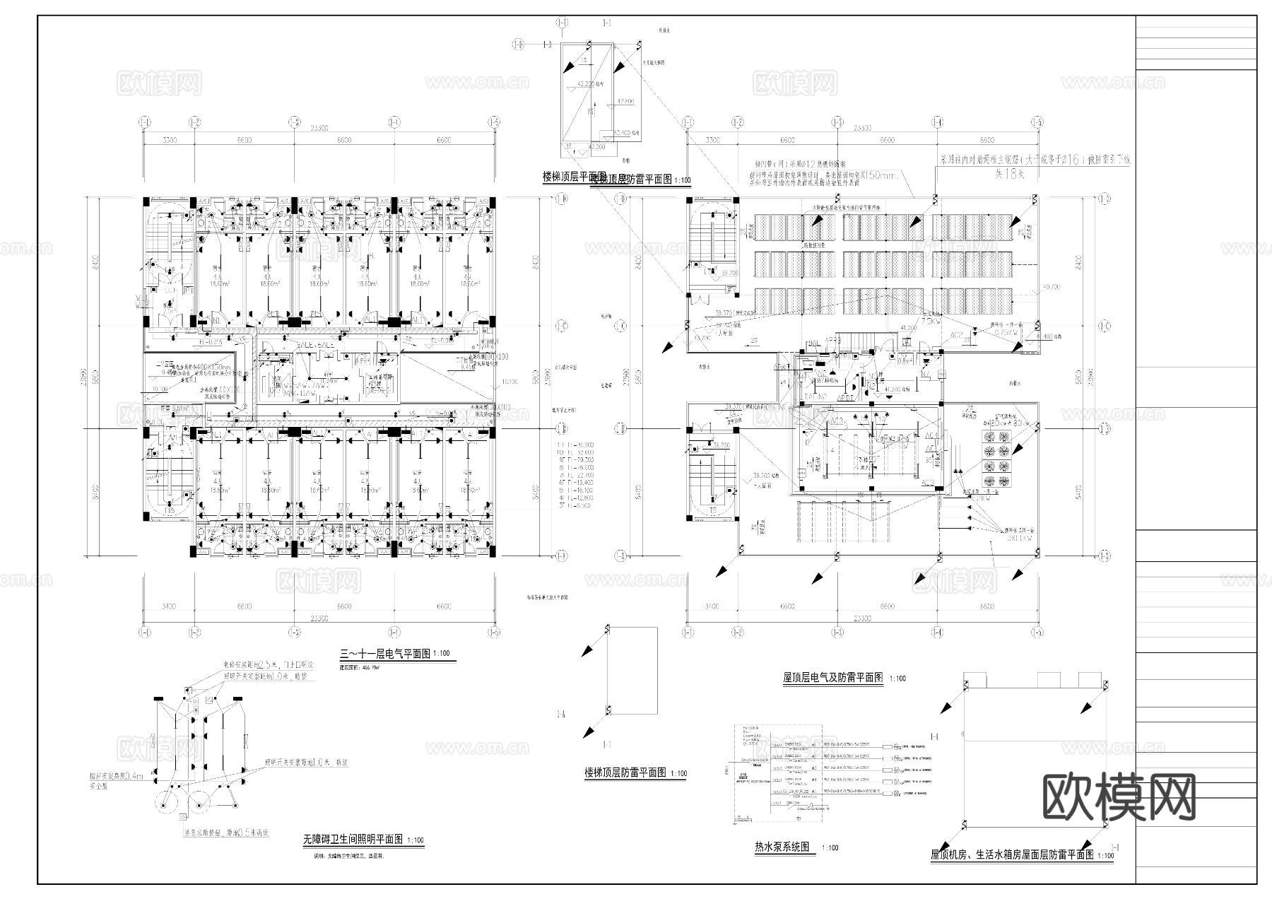 高新科技研发生产中心太阳能布置图cad施工图下载（渲染图5）