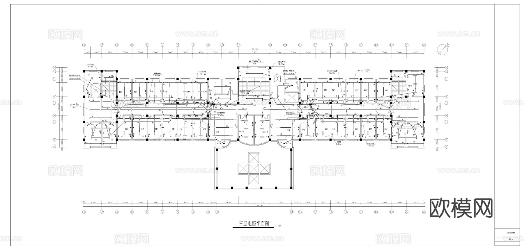 某地某县级市医院电气cad施工图