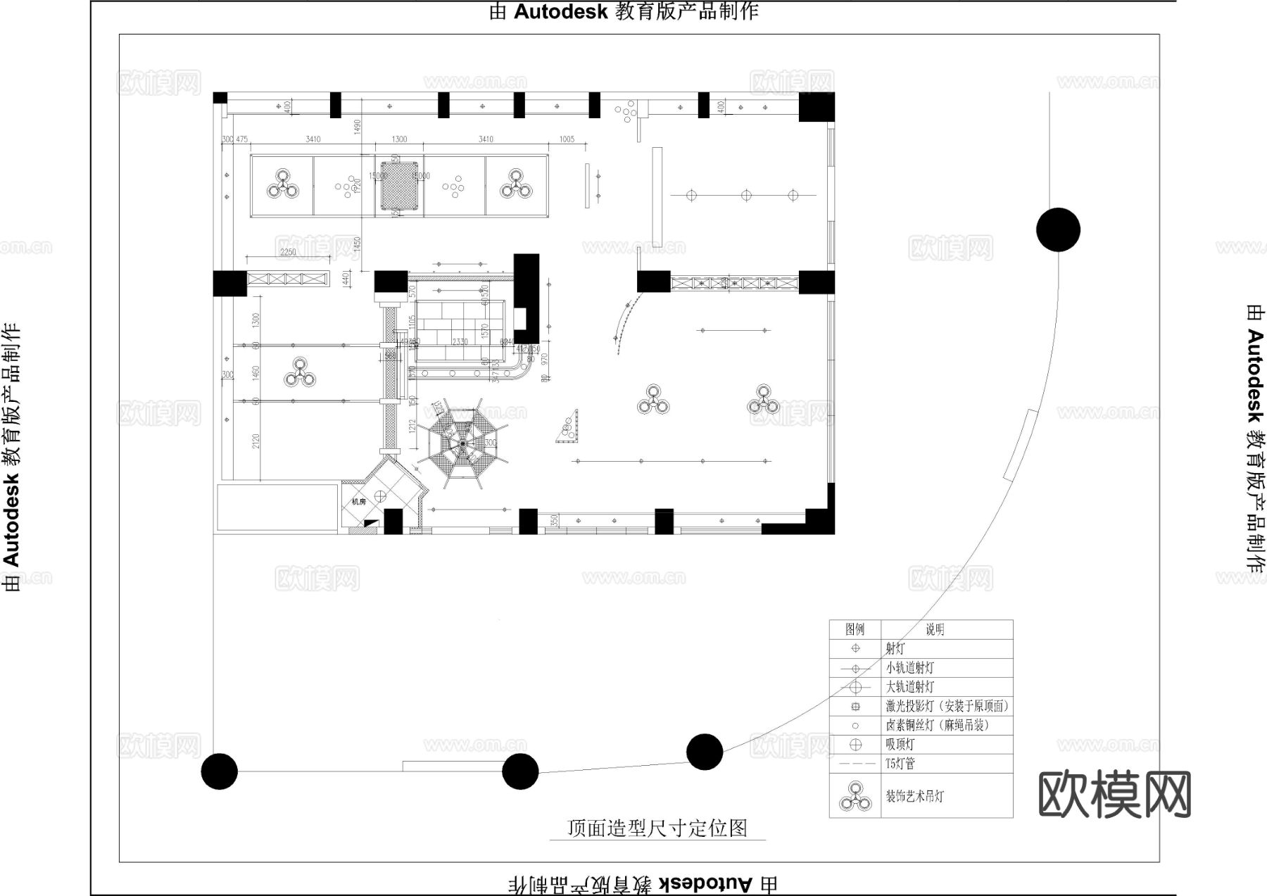 盘丝洞网吧网咖cad施工图