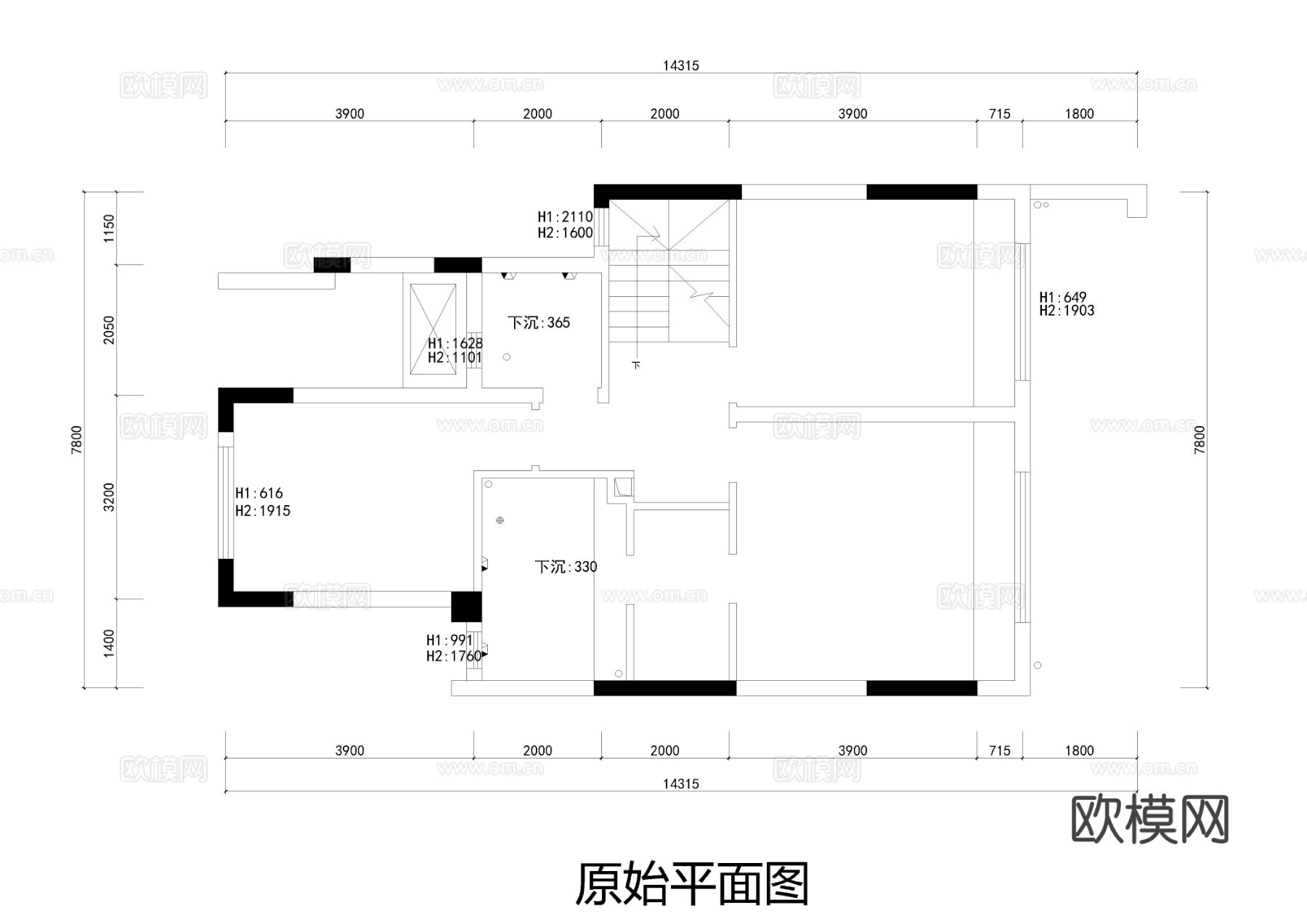 卧室平立面cad施工图