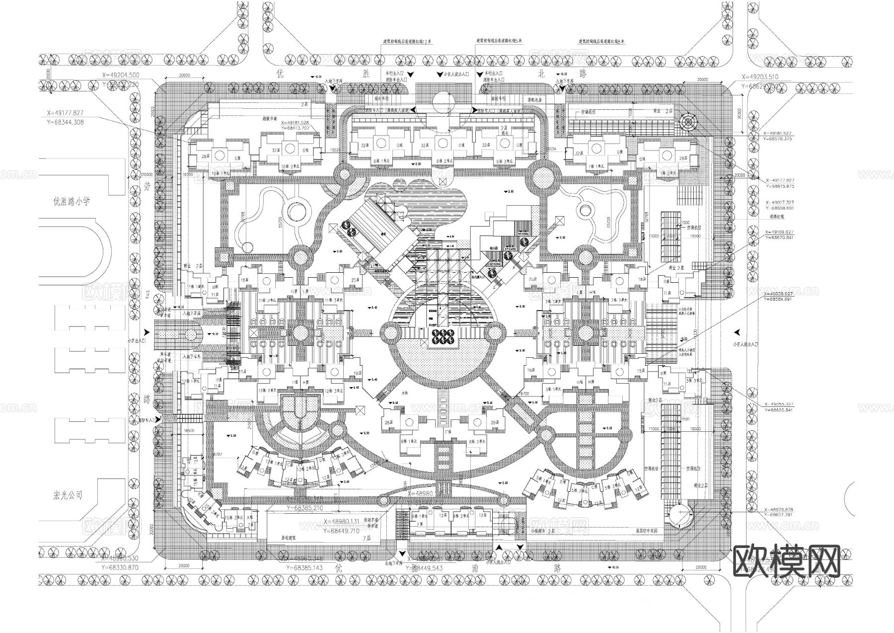 天城小区CAD建筑方案cad施工图