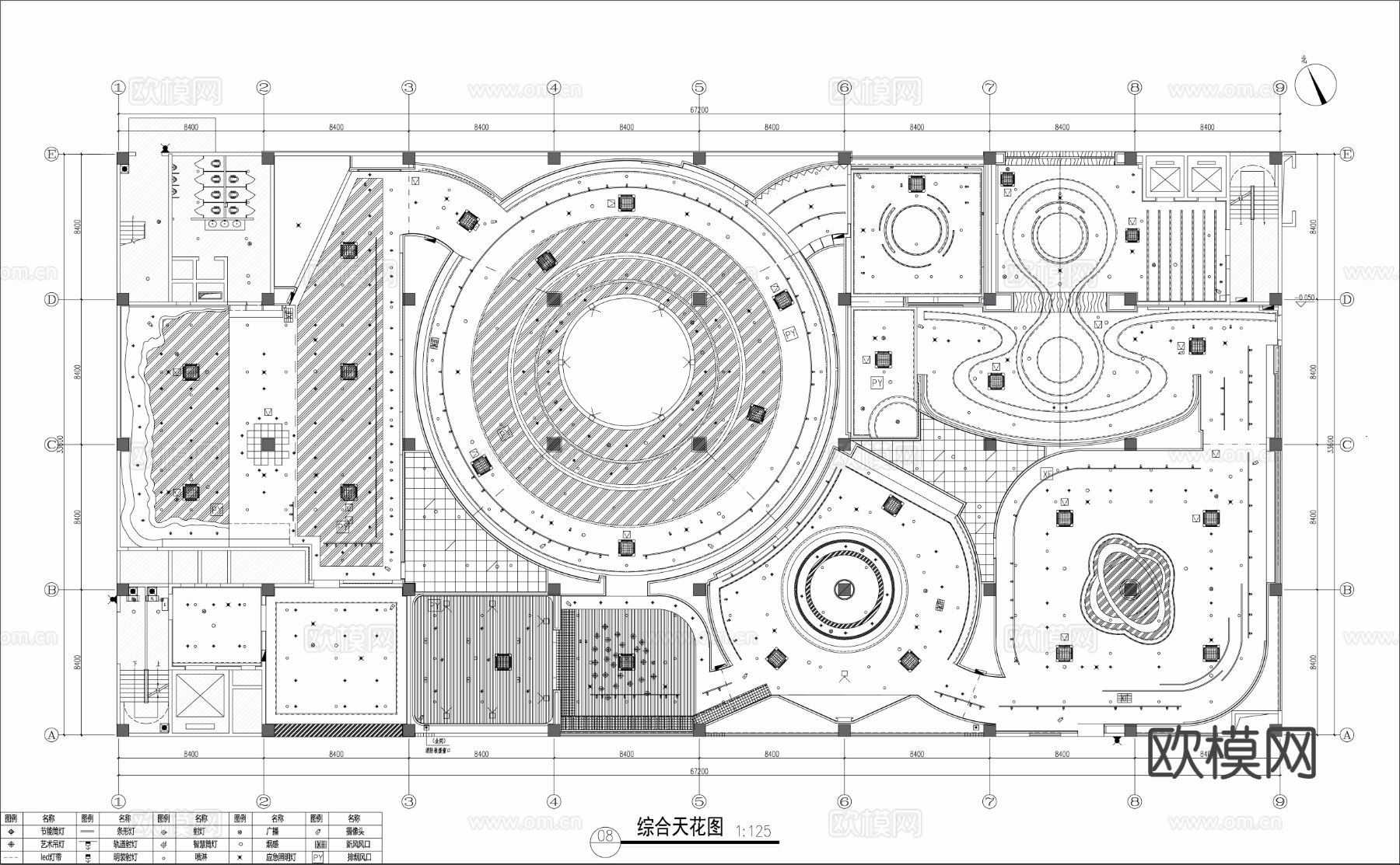 医药公司展厅装饰装修电气立面节点大样图设计说明竣工图cad施工图