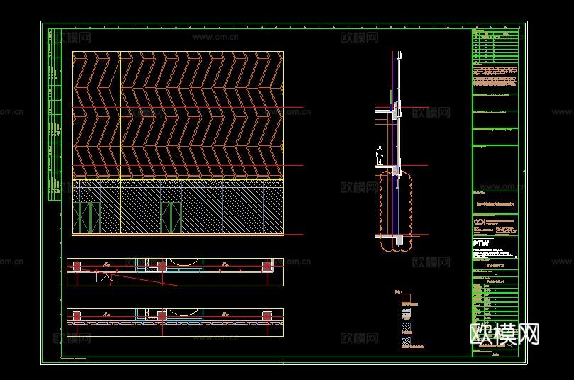 2019年【建筑幕墻設(shè)計(jì)CAD】中小型商業(yè)綜合體廣場(chǎng)項(xiàng)目cad施工圖下載(渲染圖1)