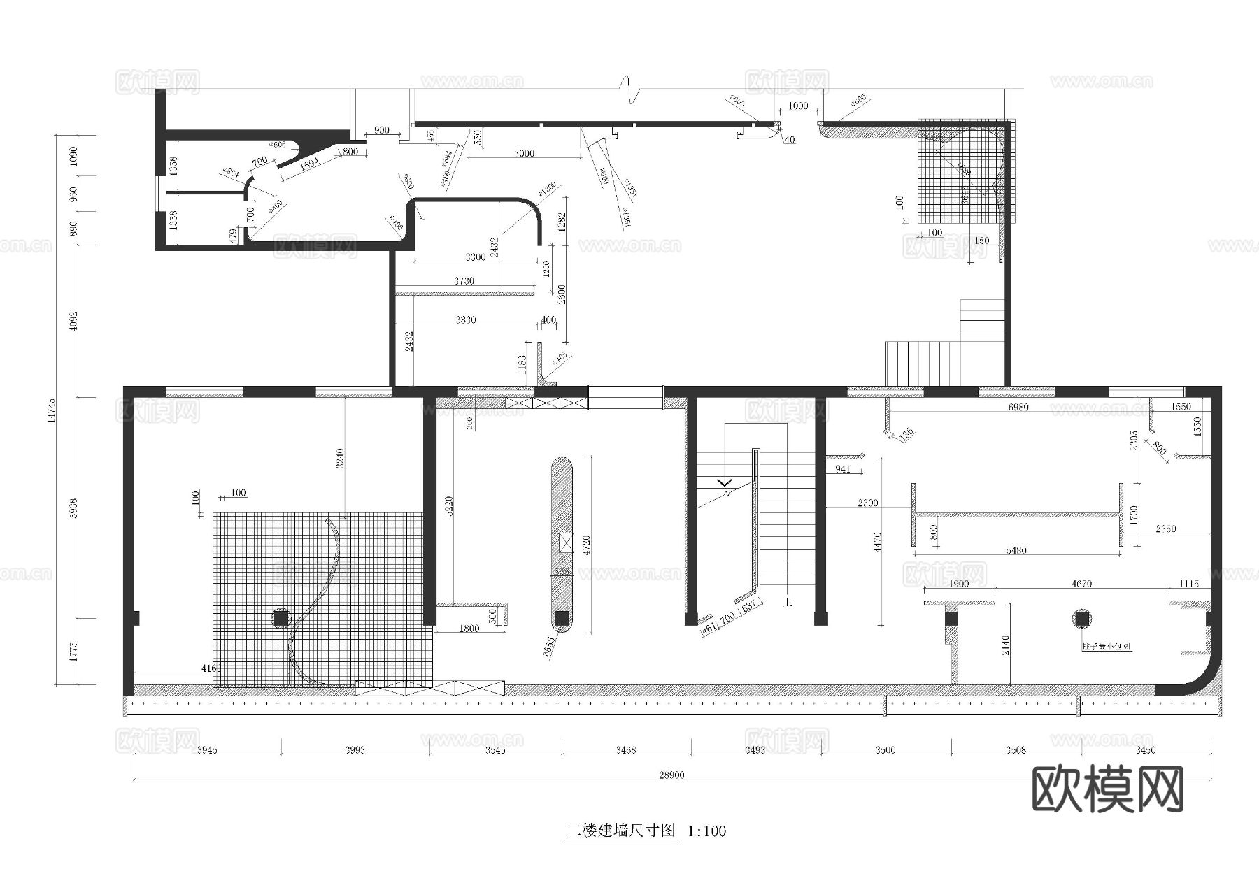 创意婚纱店cad施工图