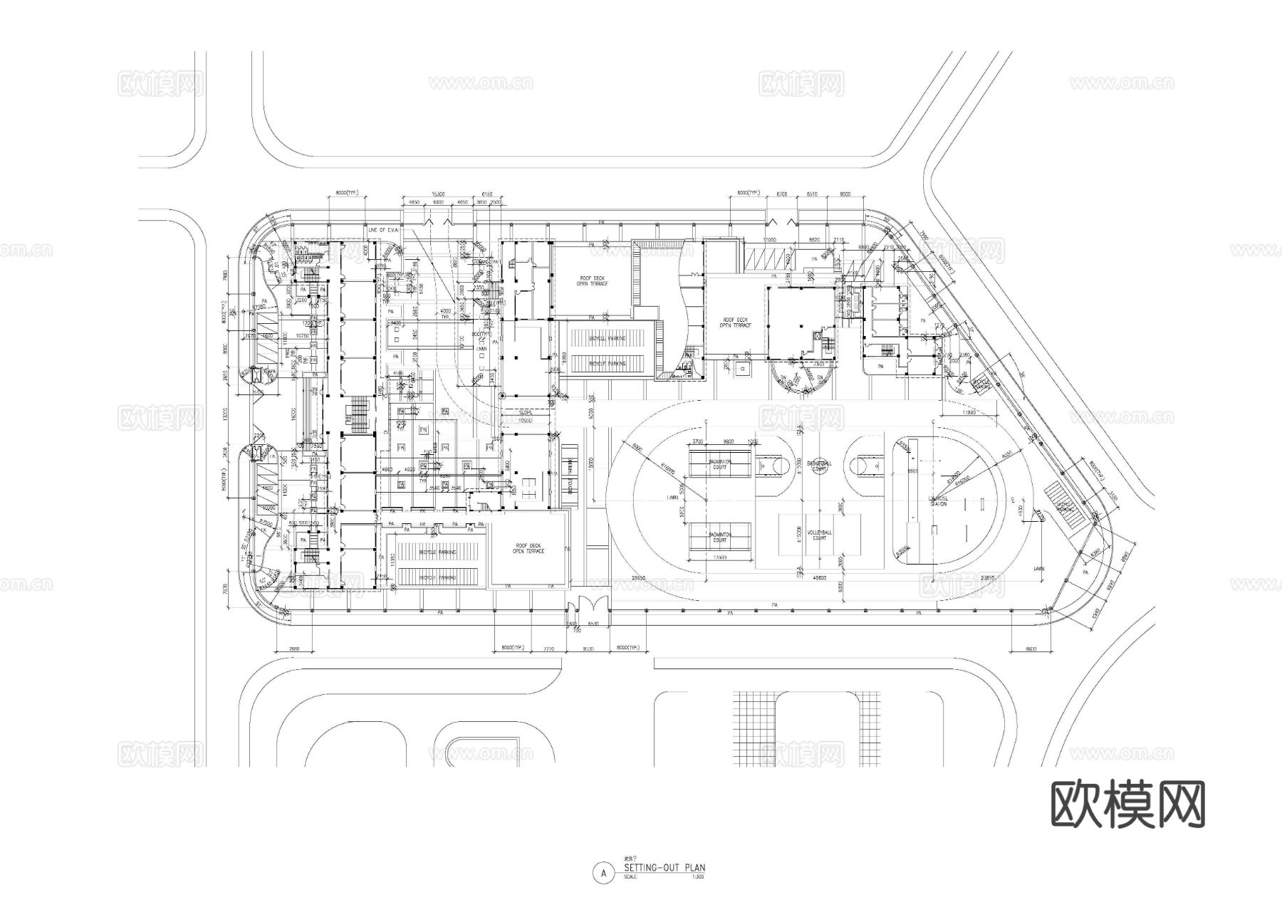 新亚洲花园附属学校完整版景观cad施工图