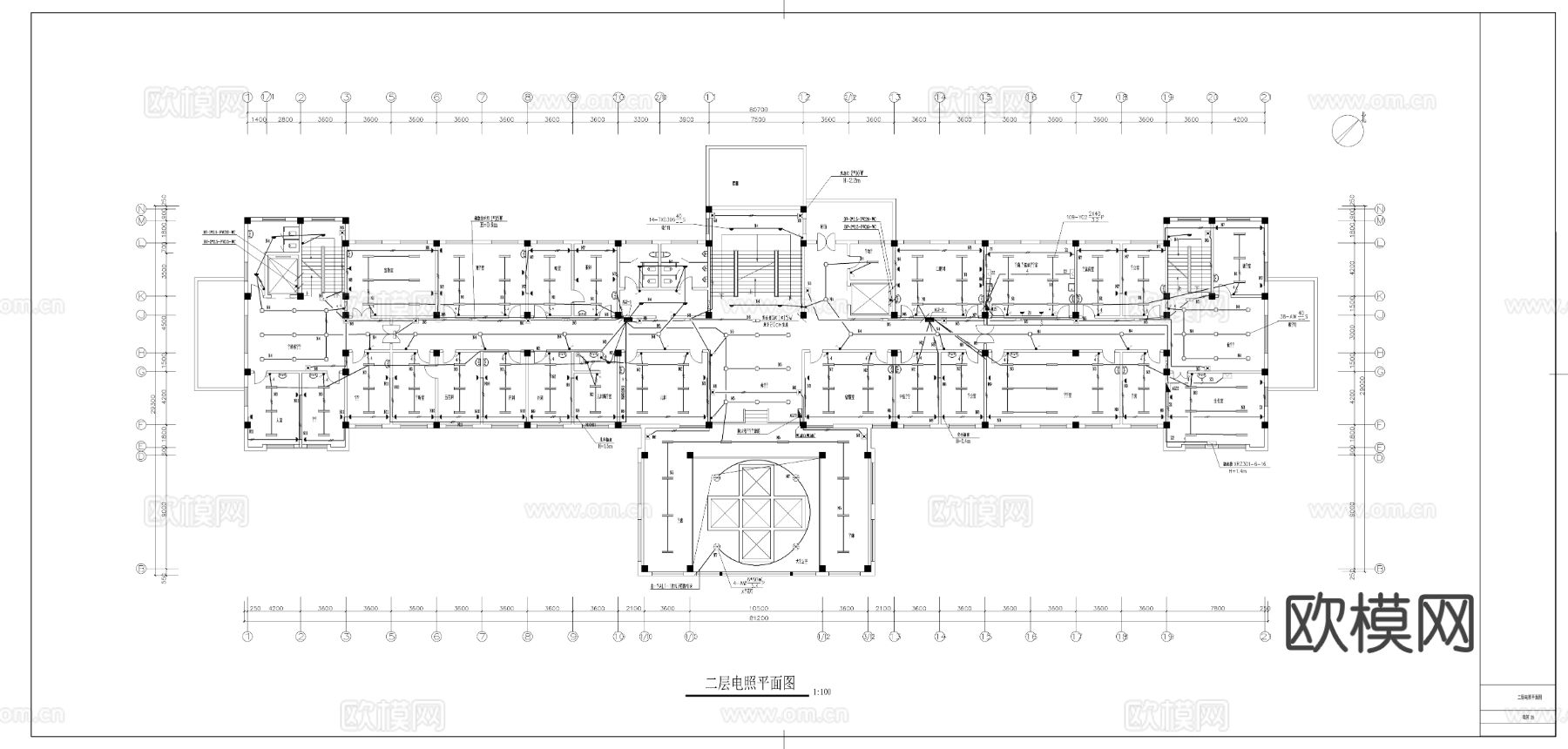 某地某县级市医院电气cad施工图