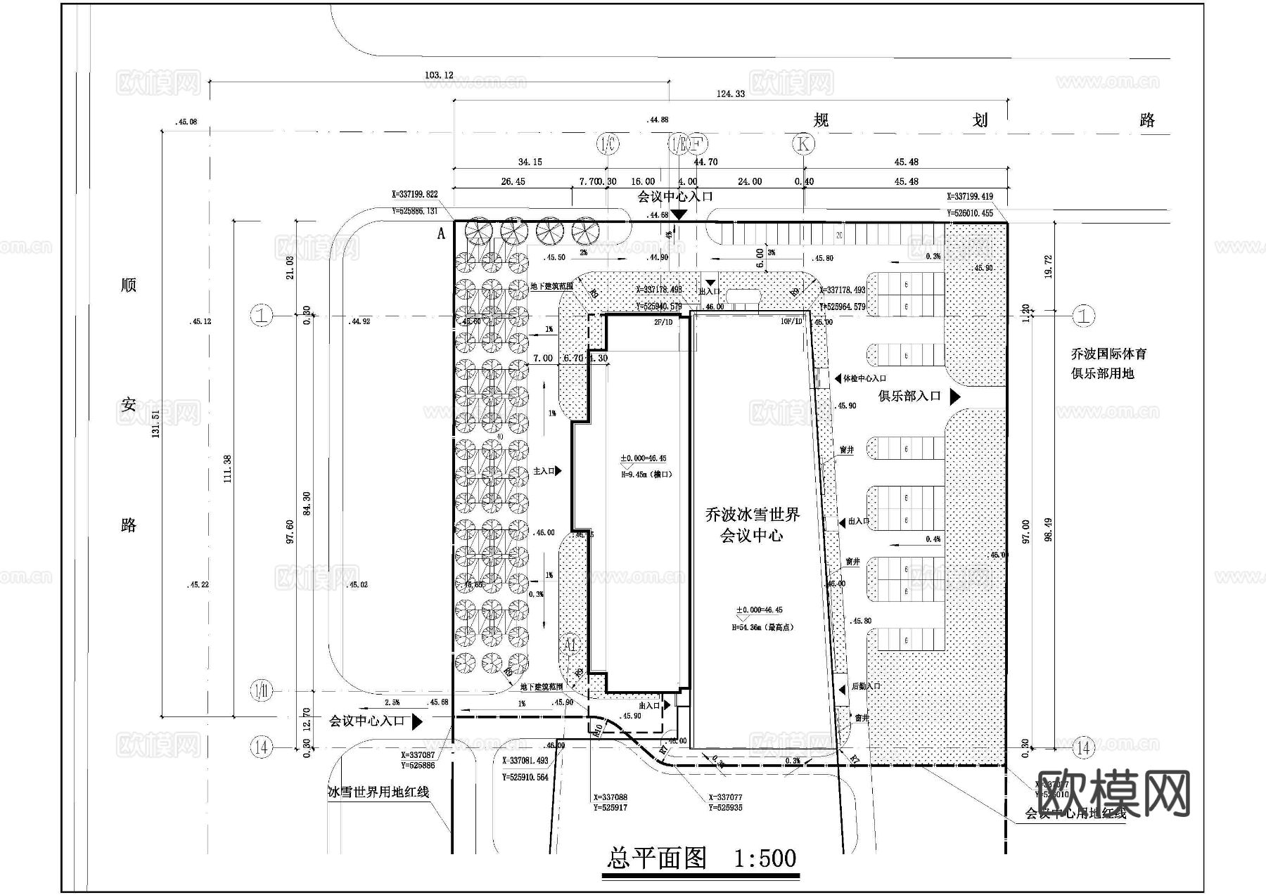 乔波冰雪世界全套cad施工图