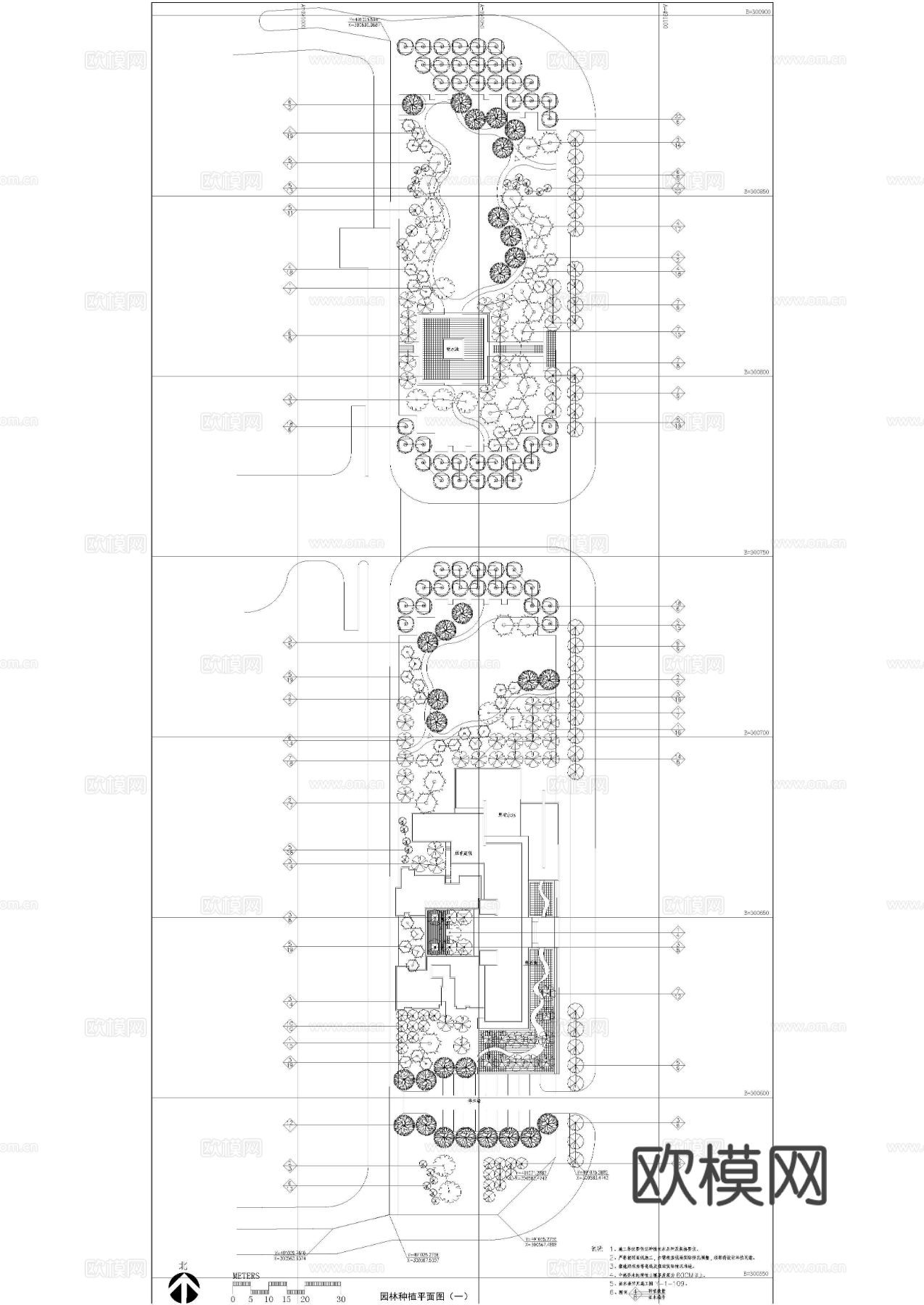 小区景观cad施工图