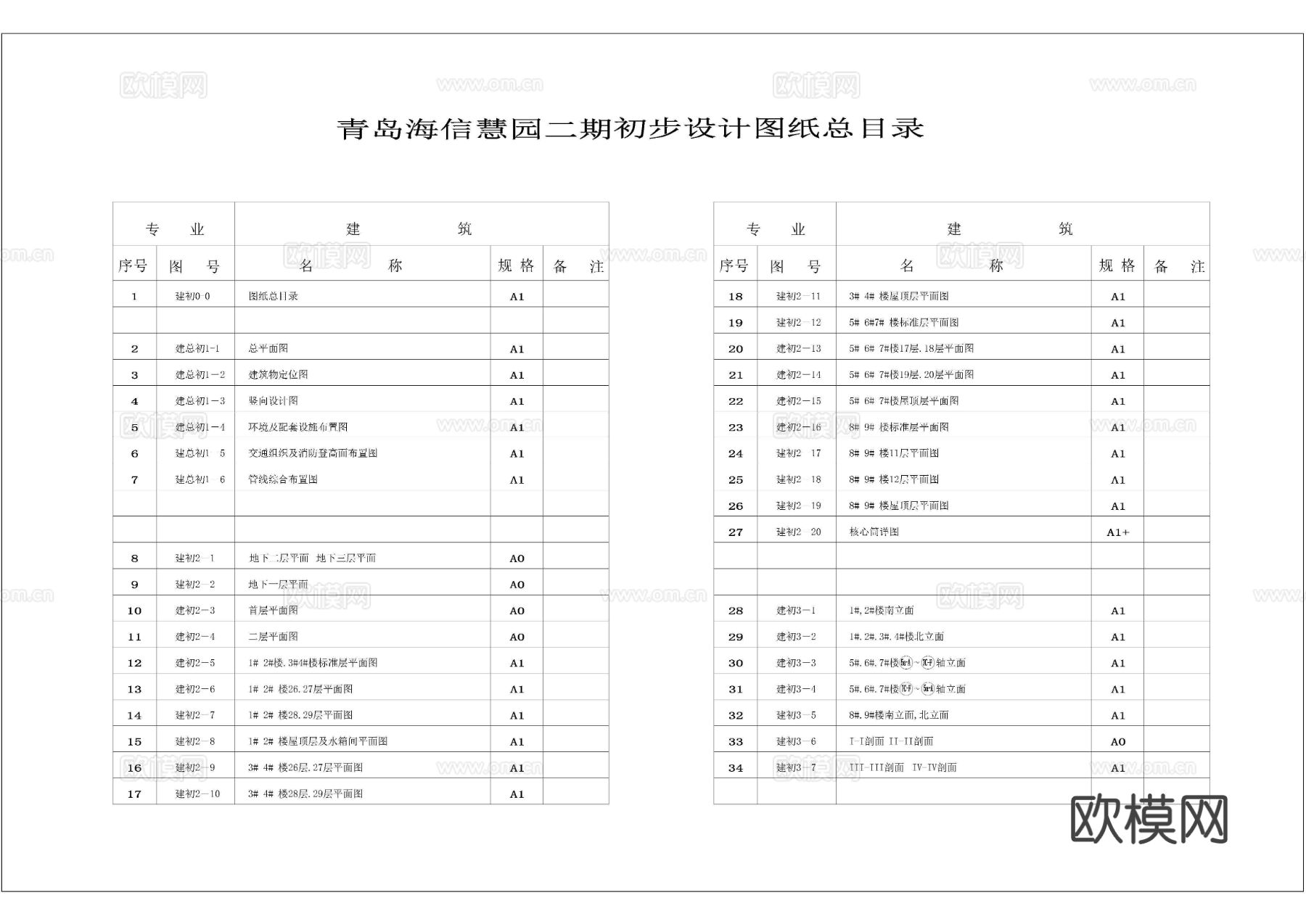 海信慧园二期cad施工图