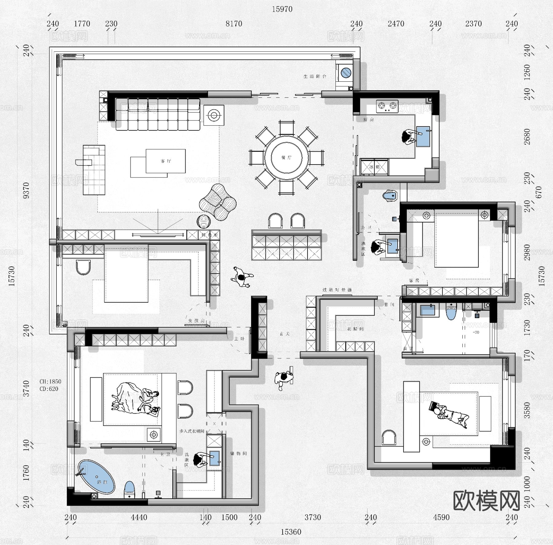 曾师制作 202² 家装方案CAD施工图