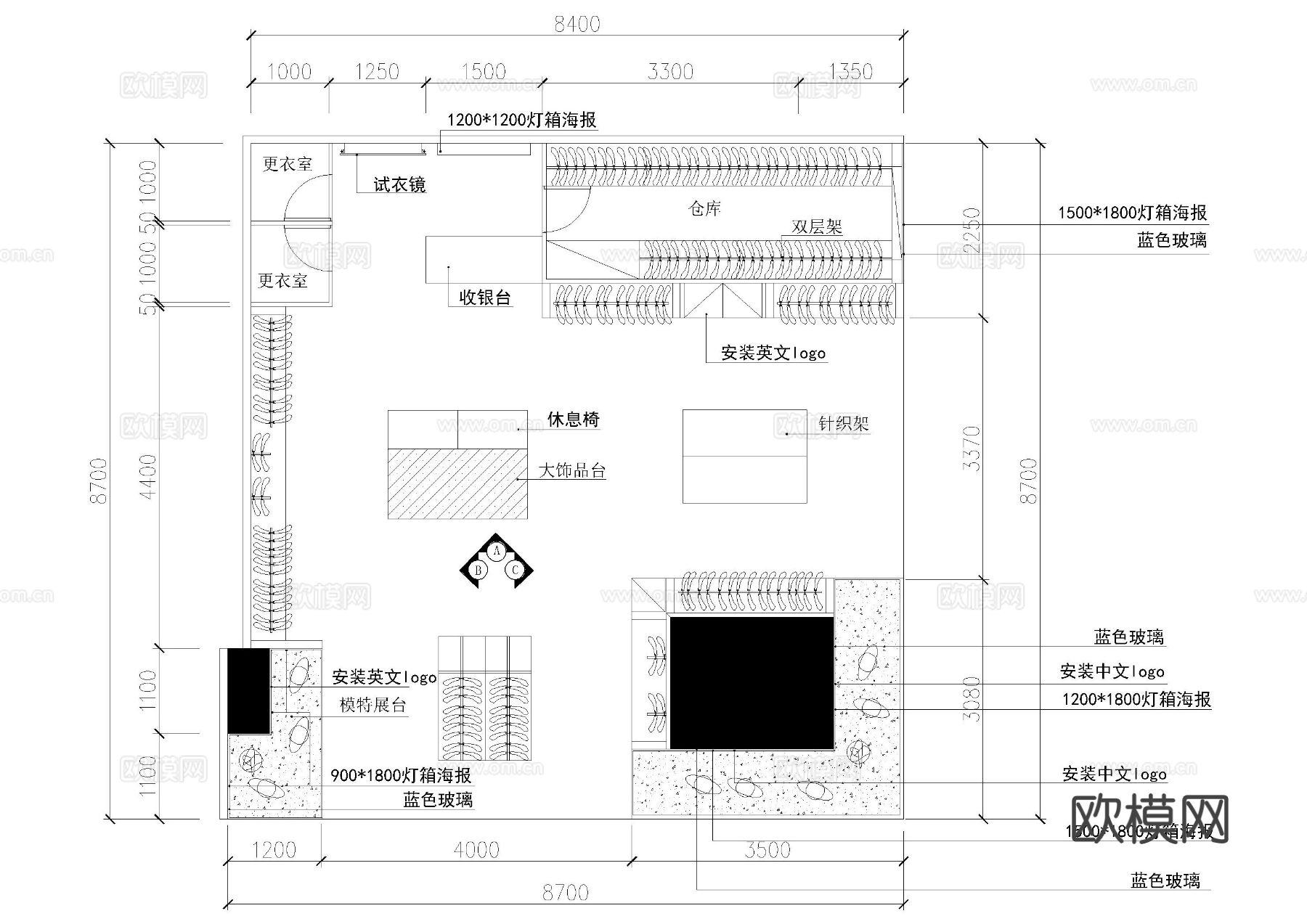 服装店CAD施工图