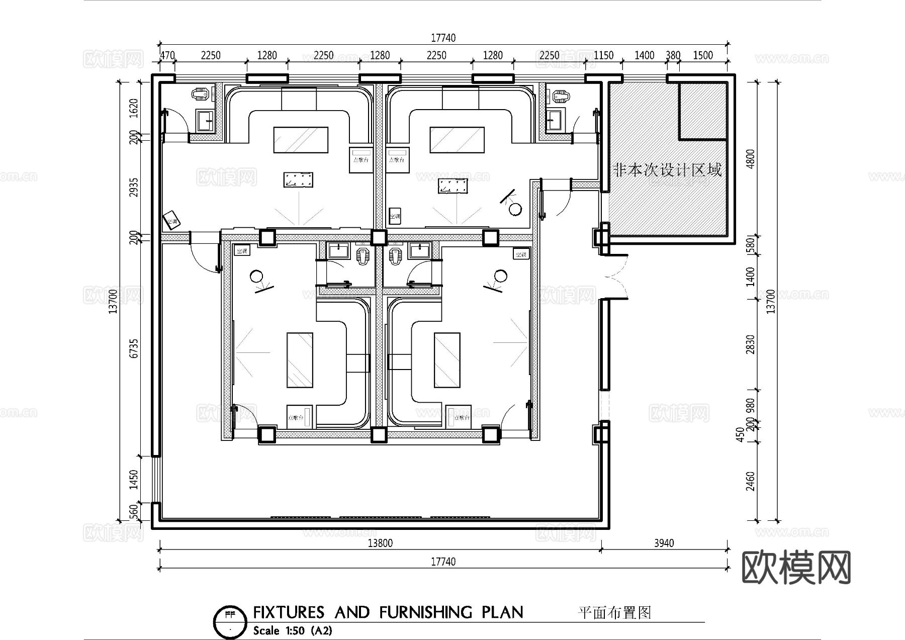 唱吧KTV包房CAD施工图