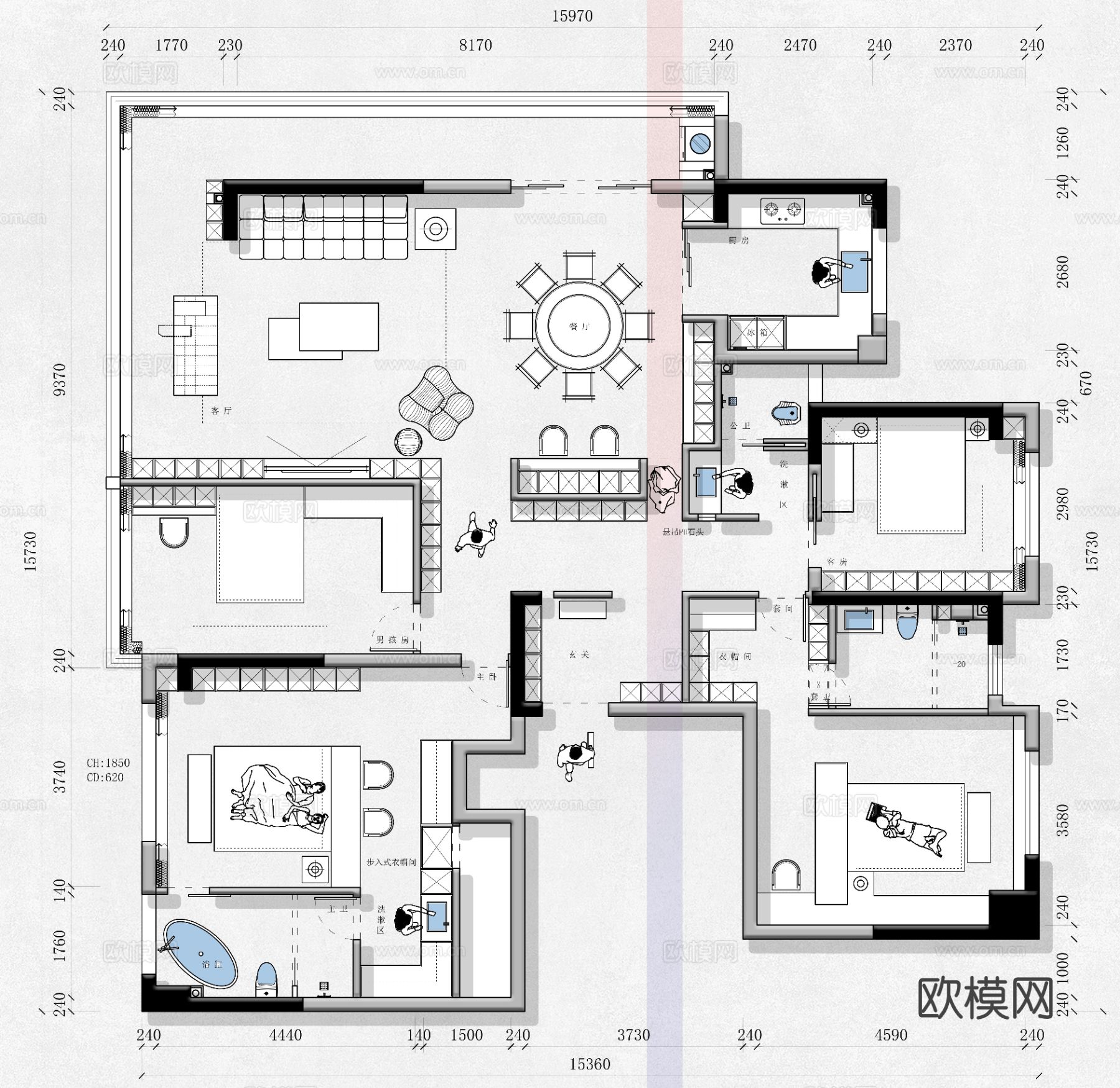 曾师制作 202² 家装方案CAD施工图