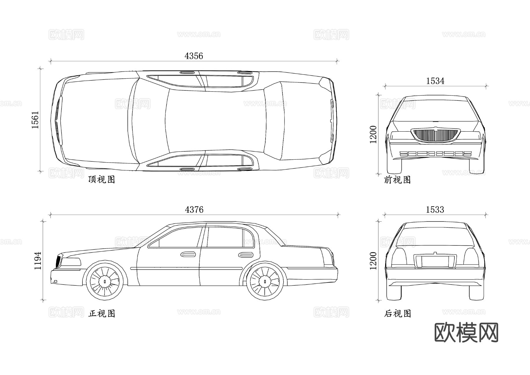 凯迪拉克车 凯迪拉克轿车 凯迪拉克SUV 凯迪拉克豪华车cad大样图