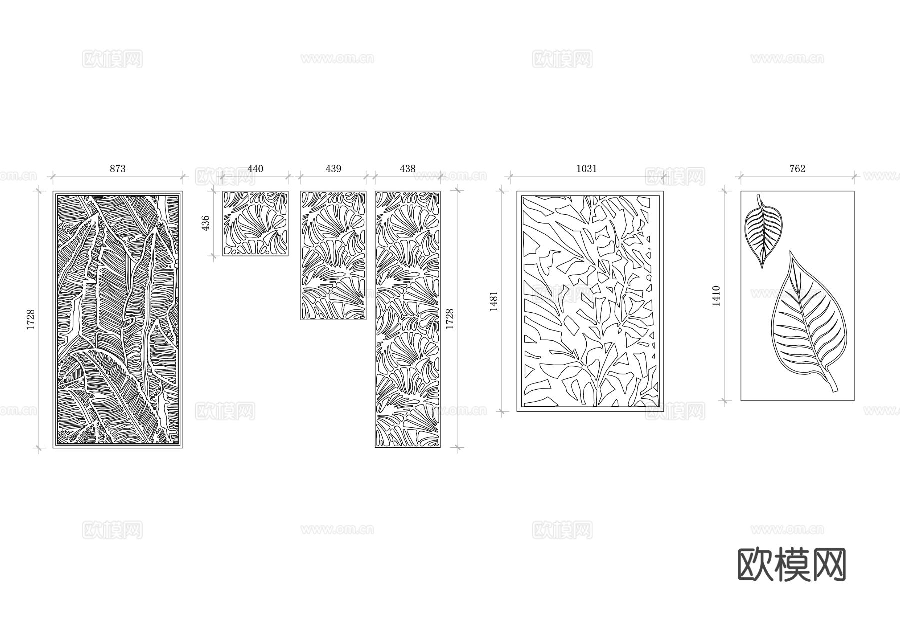 植物图案 花卉图案 枝叶图案 藤蔓图案 叶子图案cad大样图