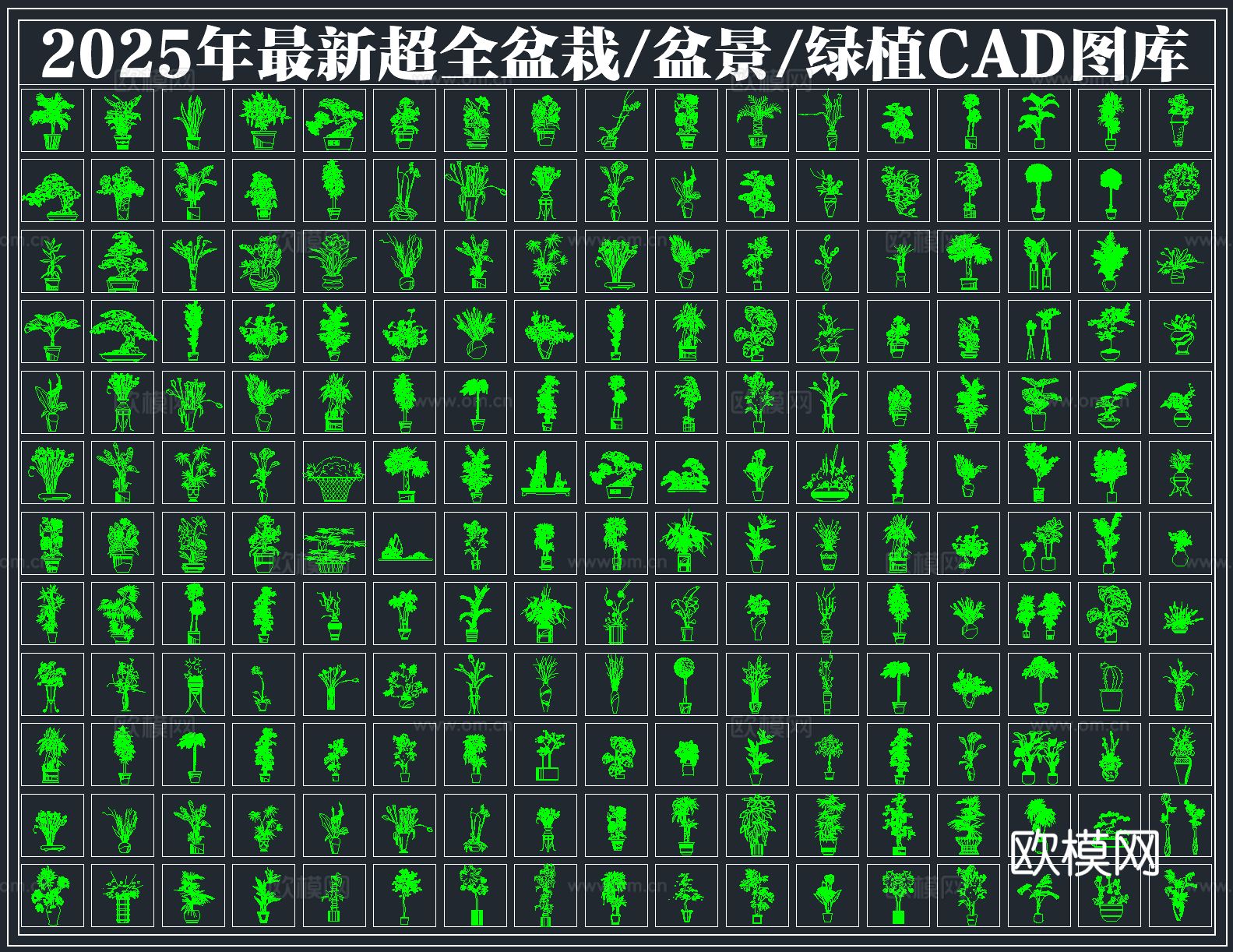 2025年最新超全盆栽 盆景 绿植CAD图库