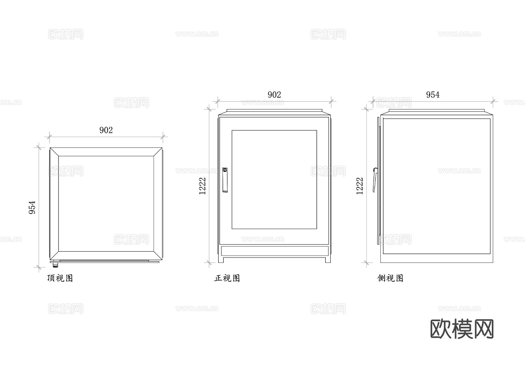 数字视频录像机机架 DVR机架 视频监控机架 数字监控机架cad大样图