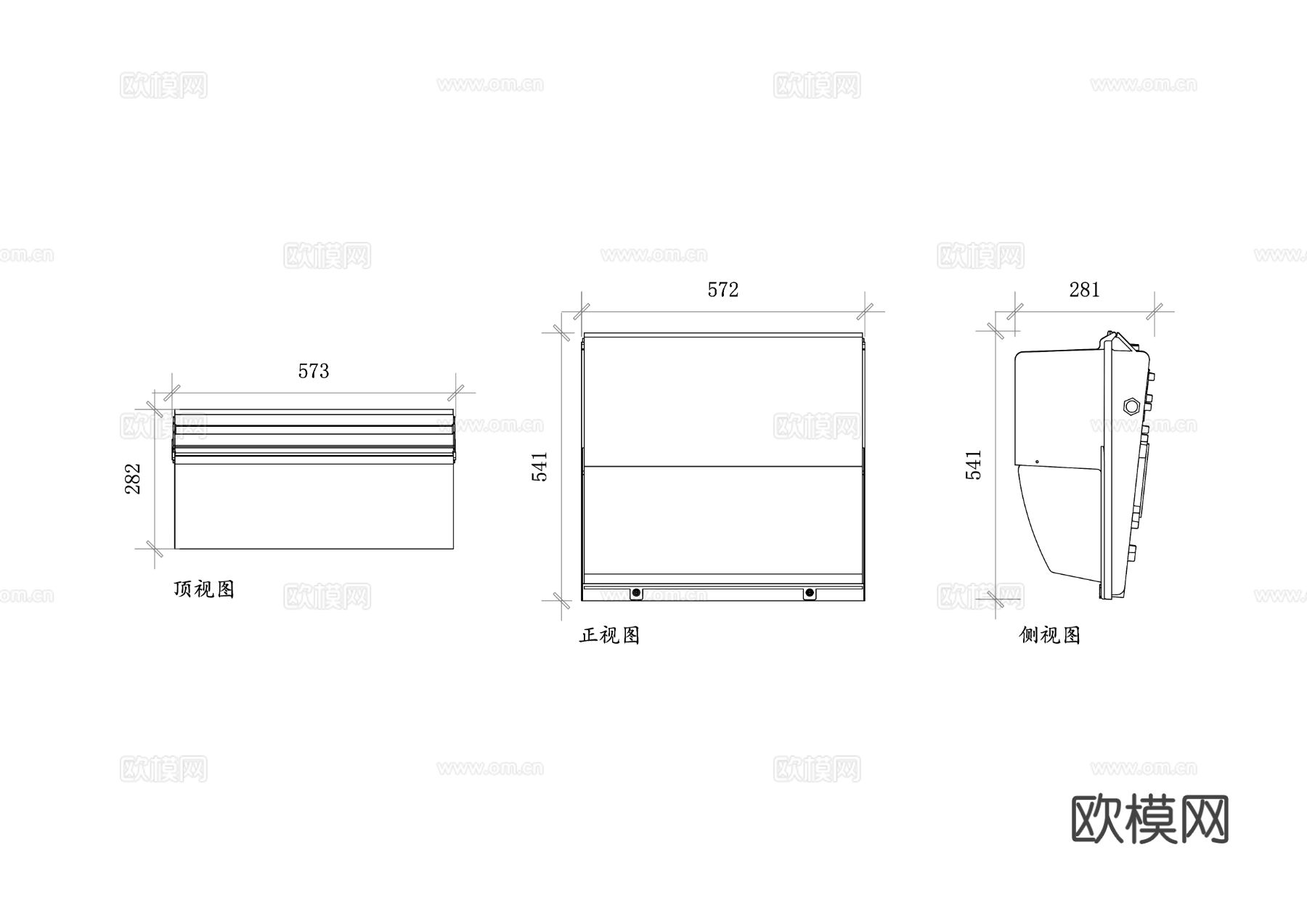 壁灯 墙灯 壁装灯 墙面灯 装饰壁灯CAD三视图下载