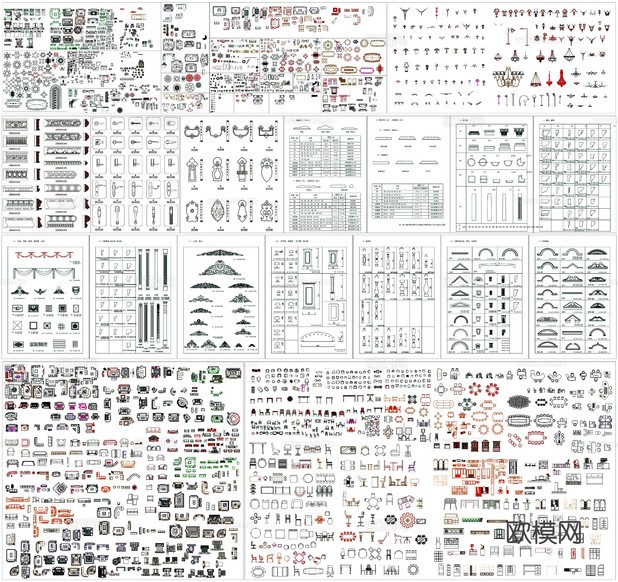 室內(nèi)設(shè)計(jì) 家裝素材cad圖庫(kù)下載(渲染圖4)