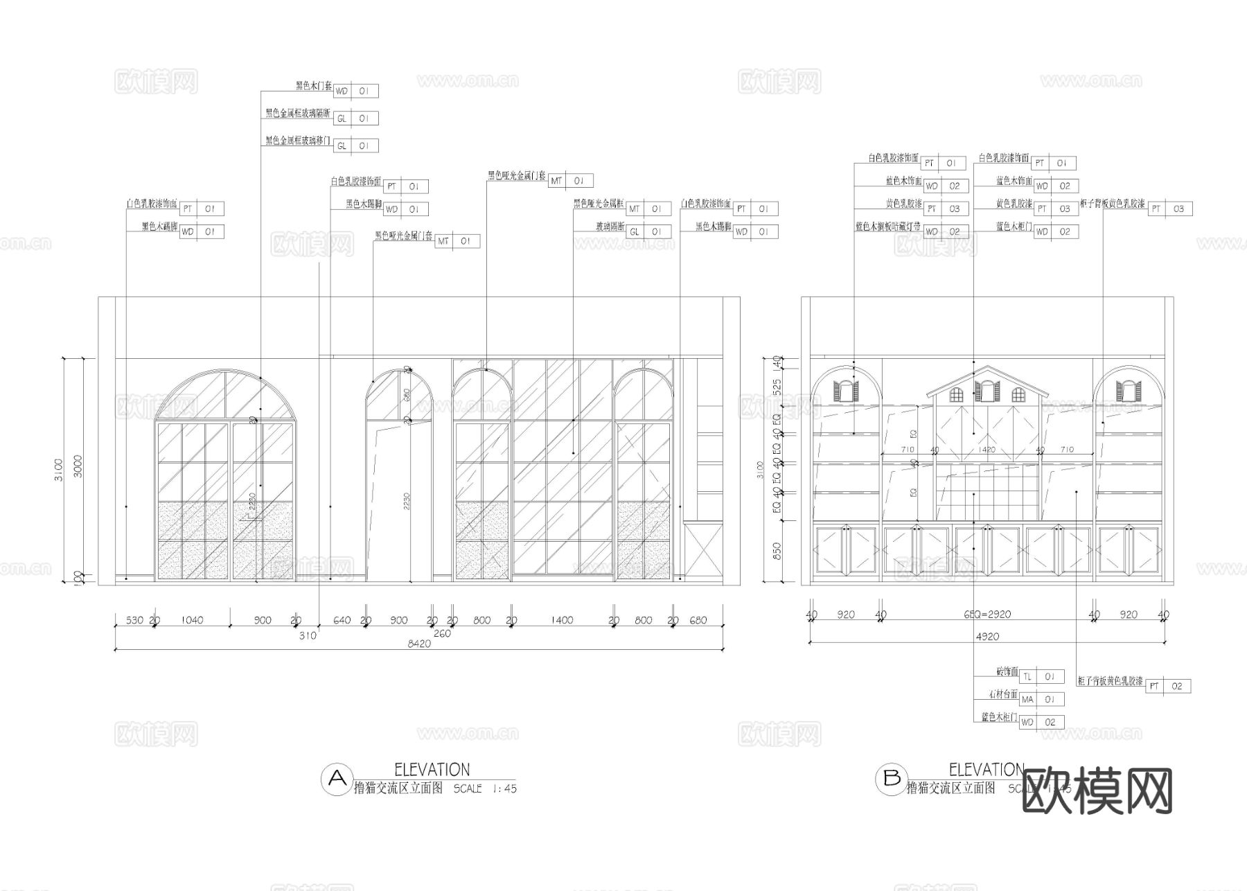 宠物店生活馆cad平面图下载（渲染图5）