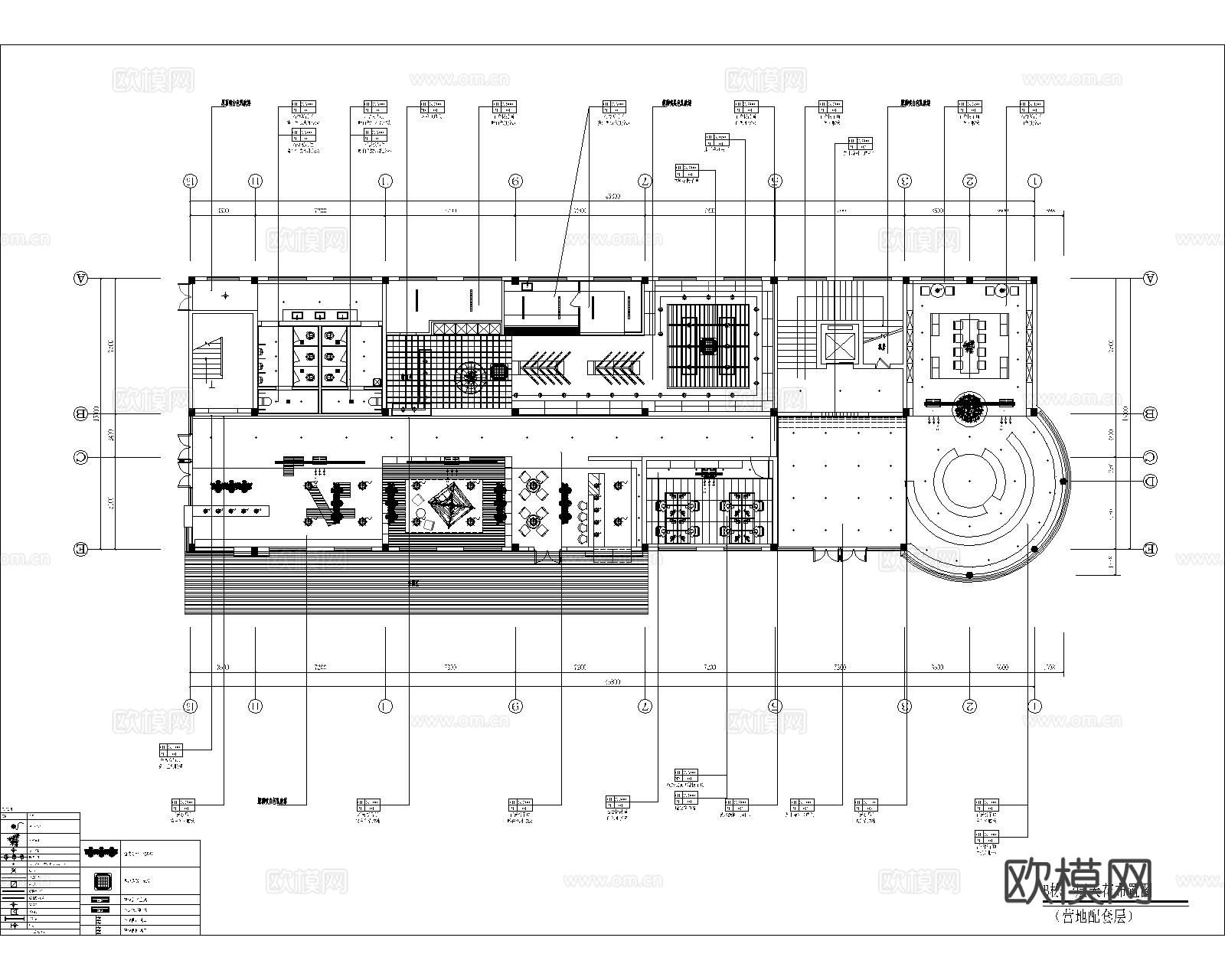 工装酒店平立面cad施工图