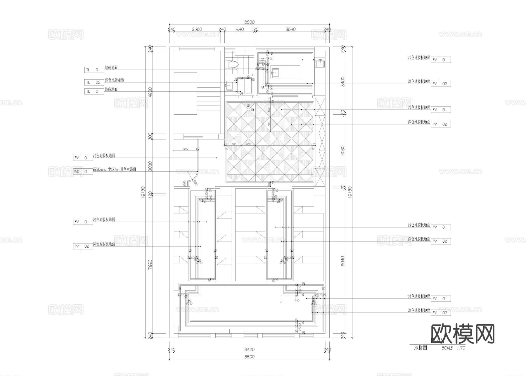宠物店生活馆cad平面图下载（渲染图3）