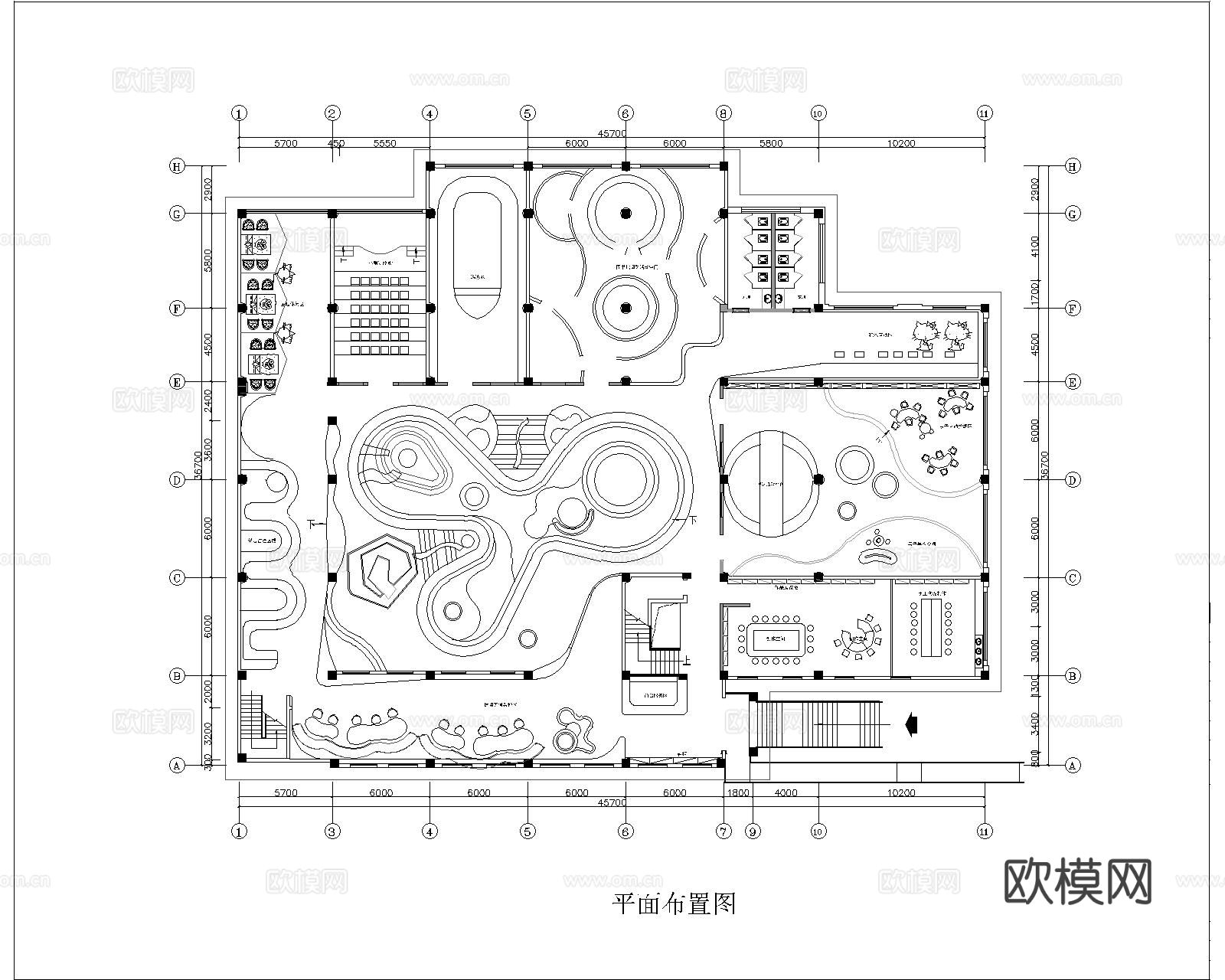 室内儿童乐园cad平面图