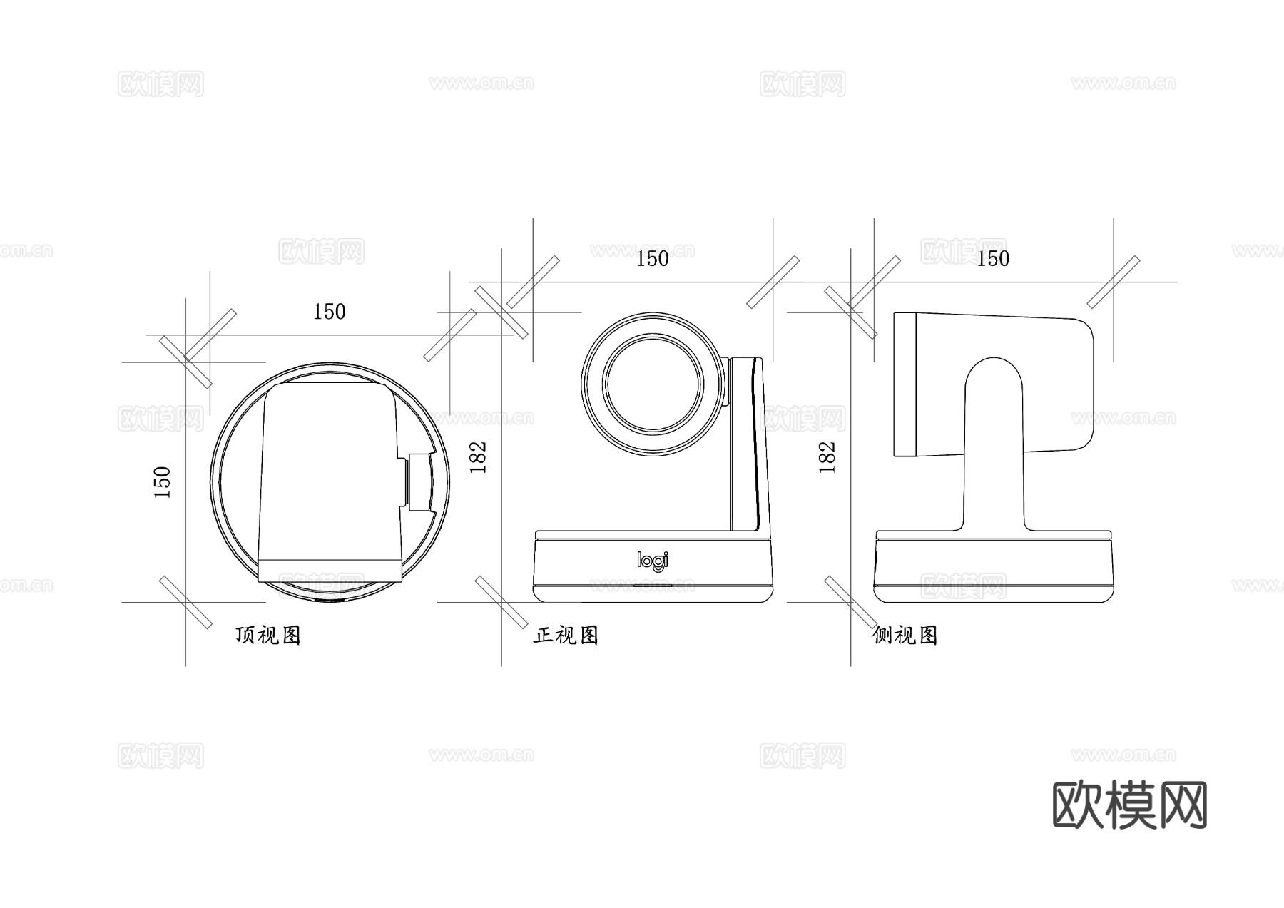 罗技桌面摄像头cad图库下载