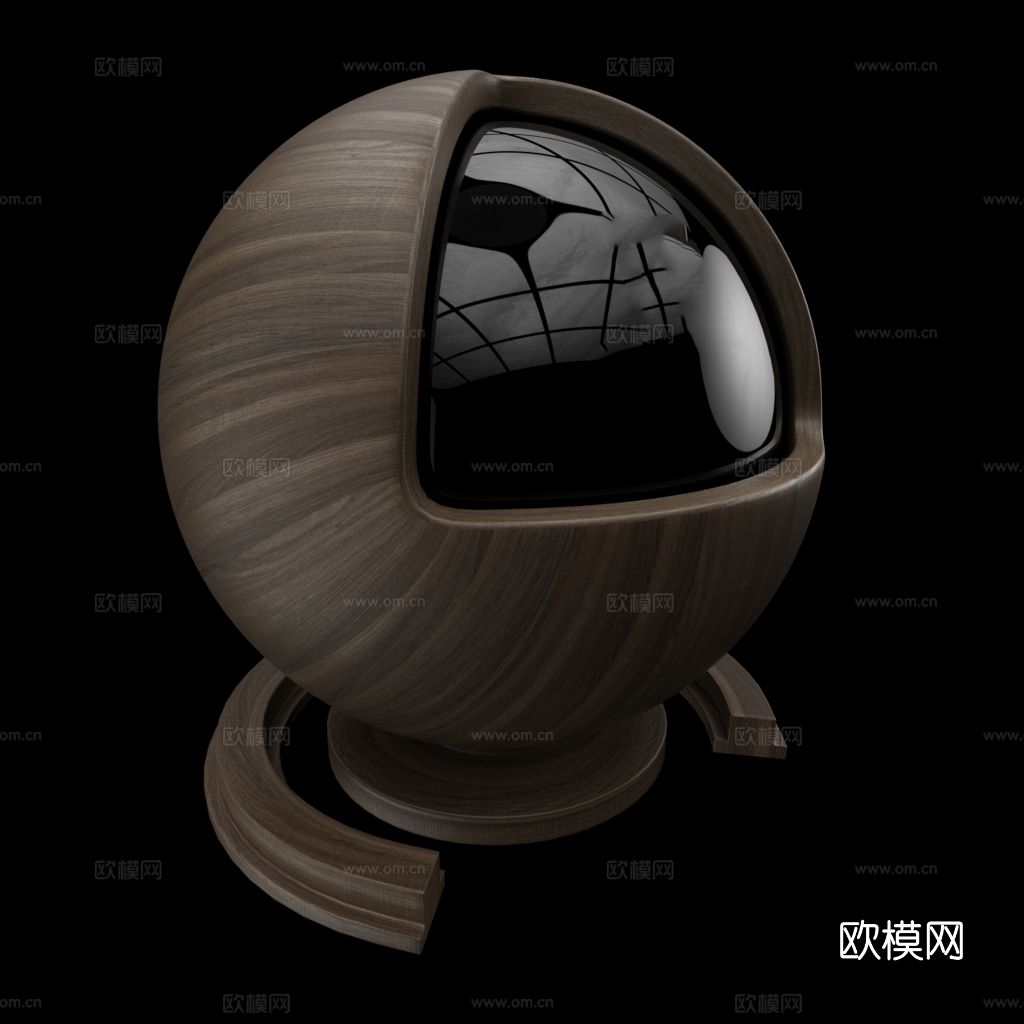 哑光深色胡桃木纹材质下载