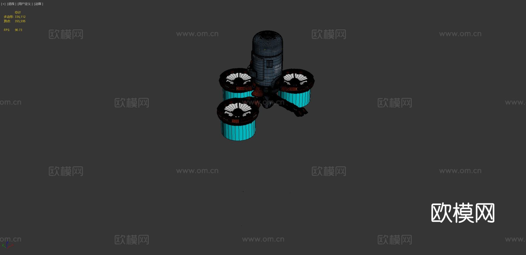 锅炉 无人机su模型下载（渲染图2）