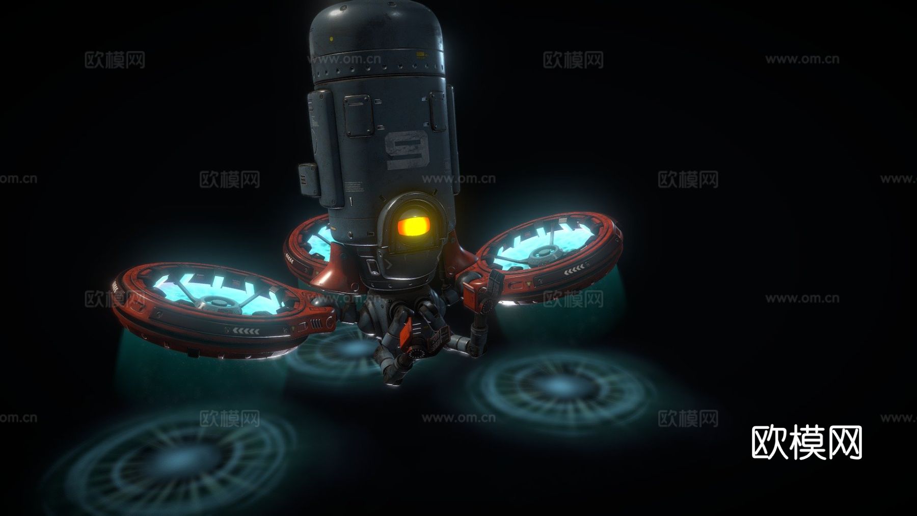 锅炉 无人机su模型下载（渲染图4）