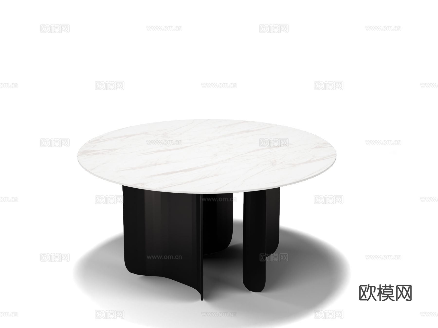 美高美 现代圆茶几3d模型下载