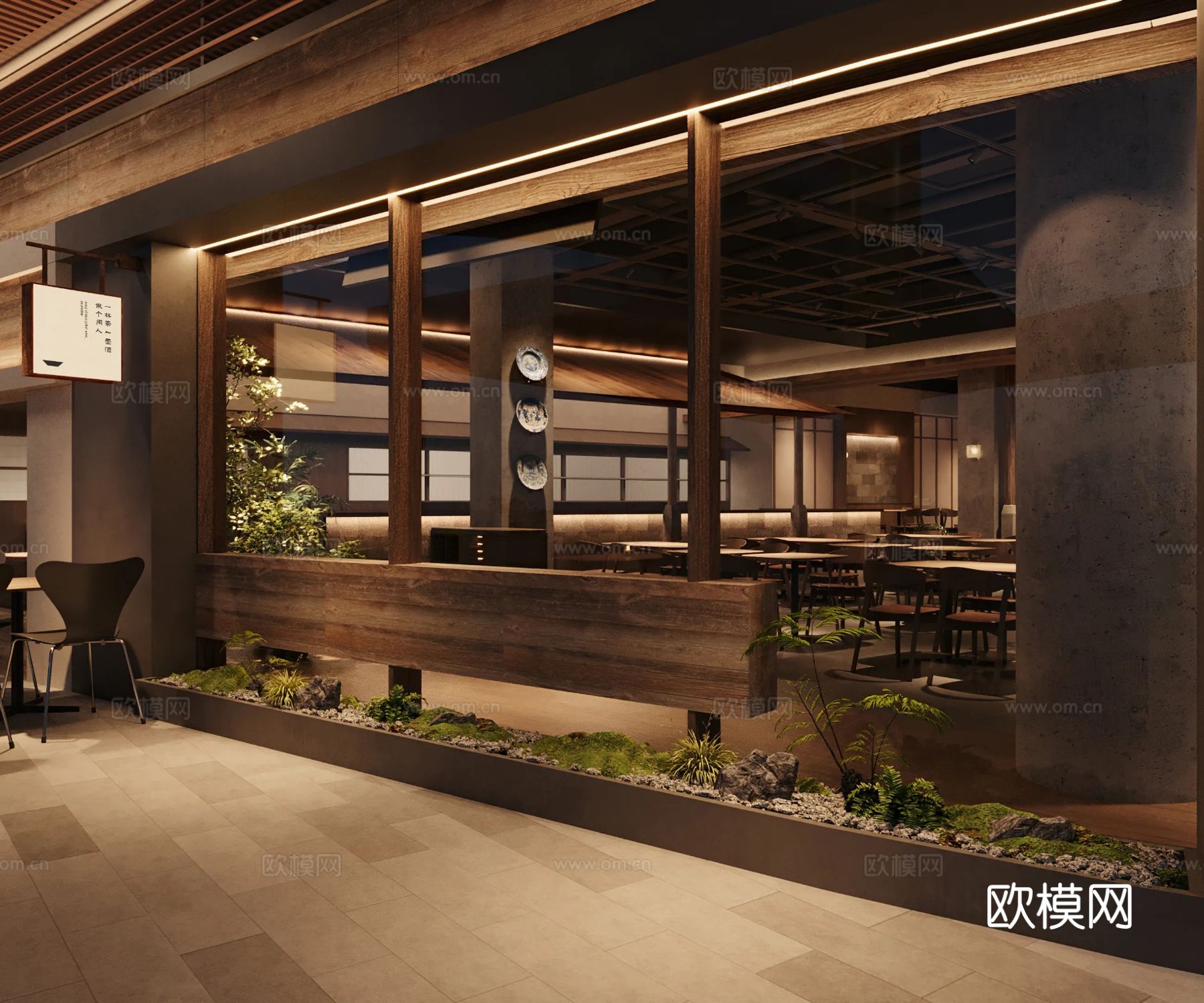 陆上行舟 新中式小酒馆装修效果图下载（渲染图7）