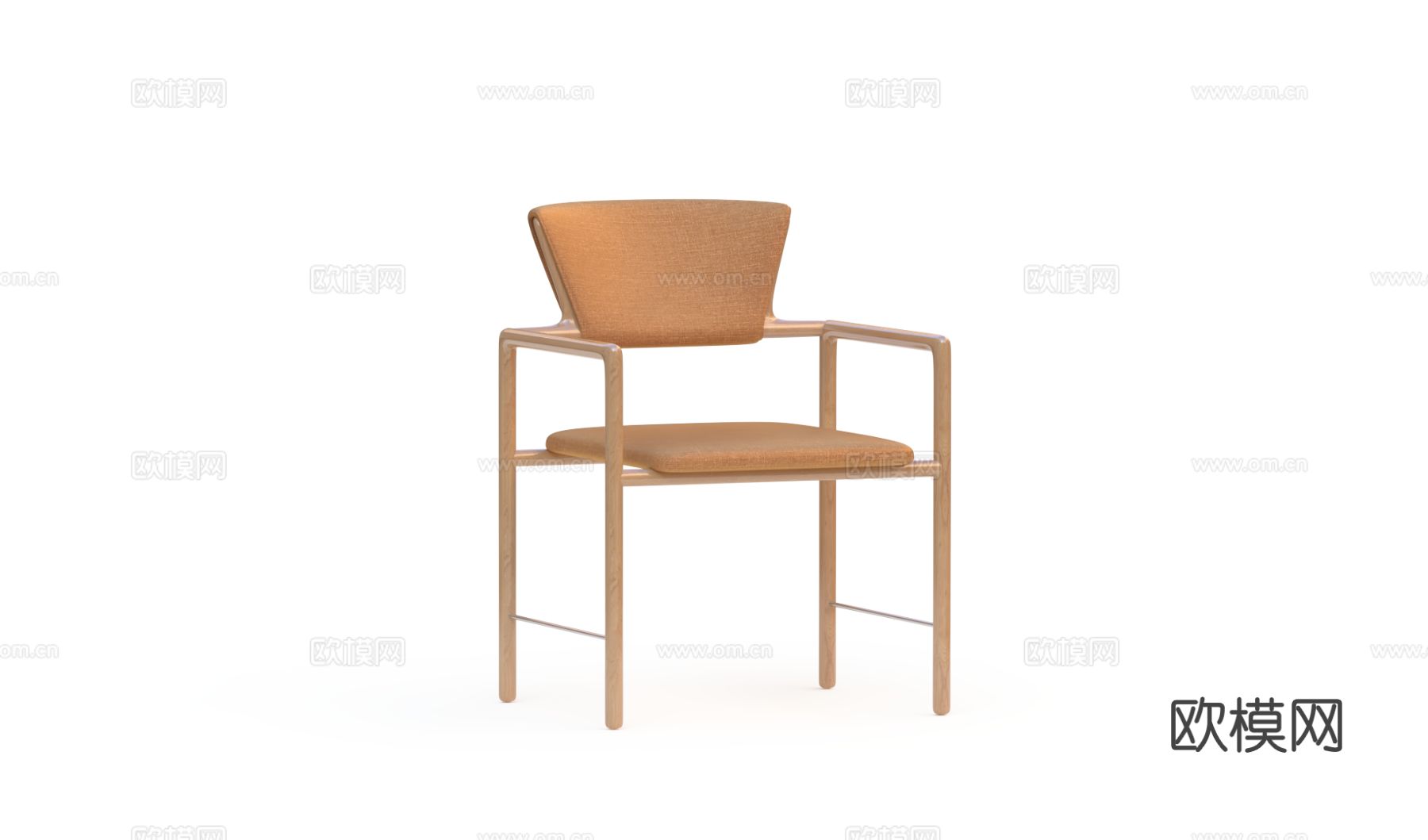 東西生活 现代书椅 扶手椅3d模型下载