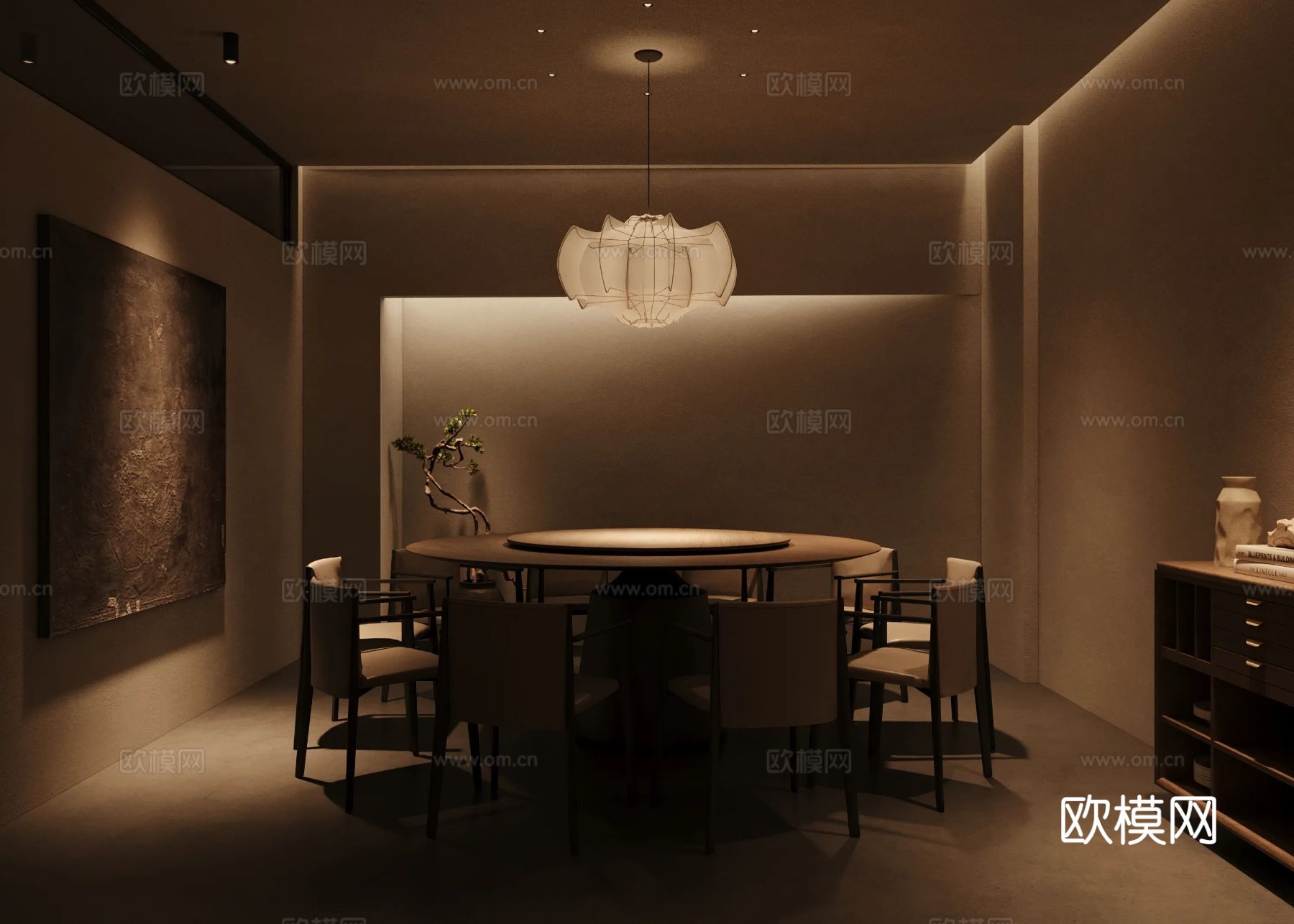 陆上行舟 新中式小酒馆装修效果图下载（渲染图11）