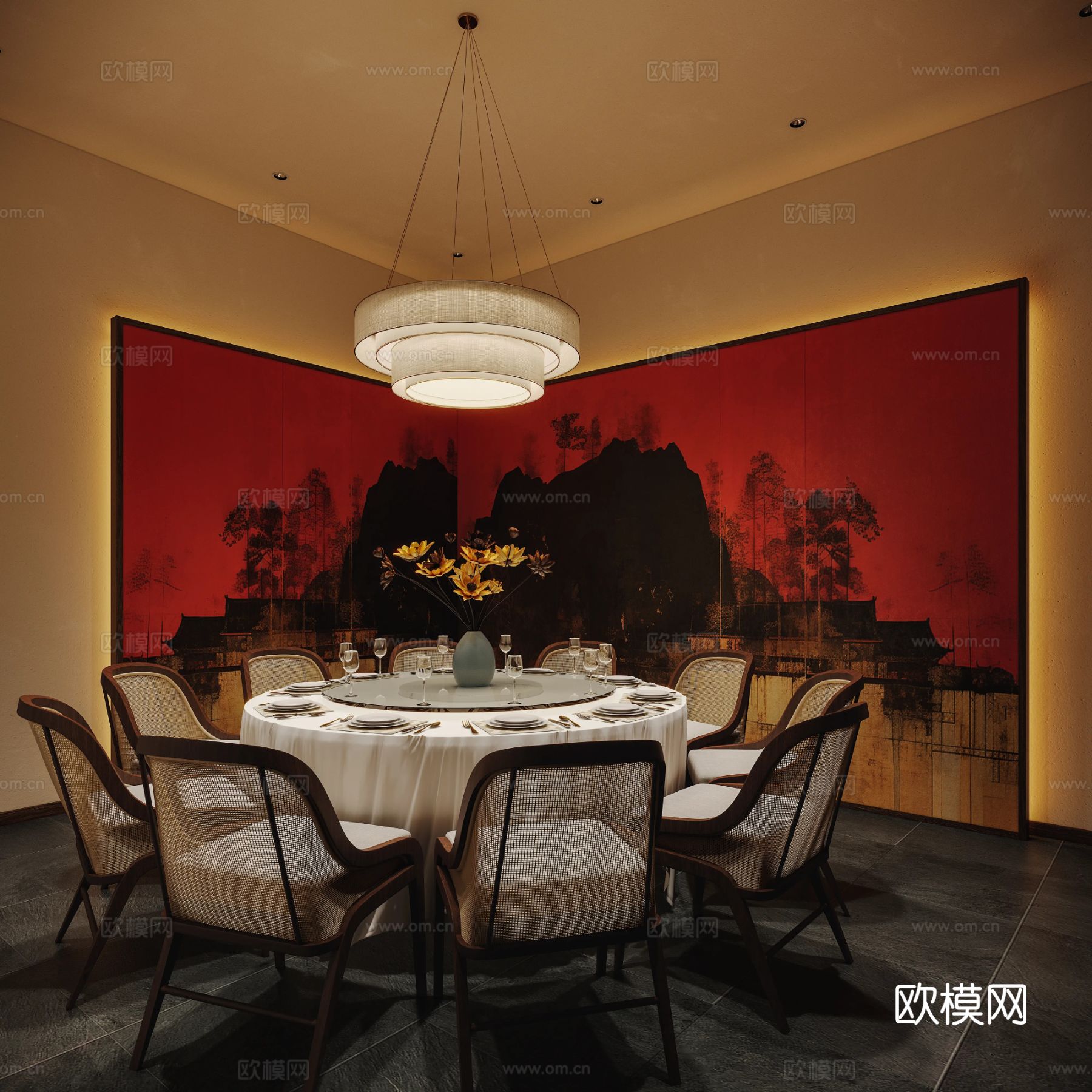 厨乡情商业餐饮项目效果图下载（渲染图11）