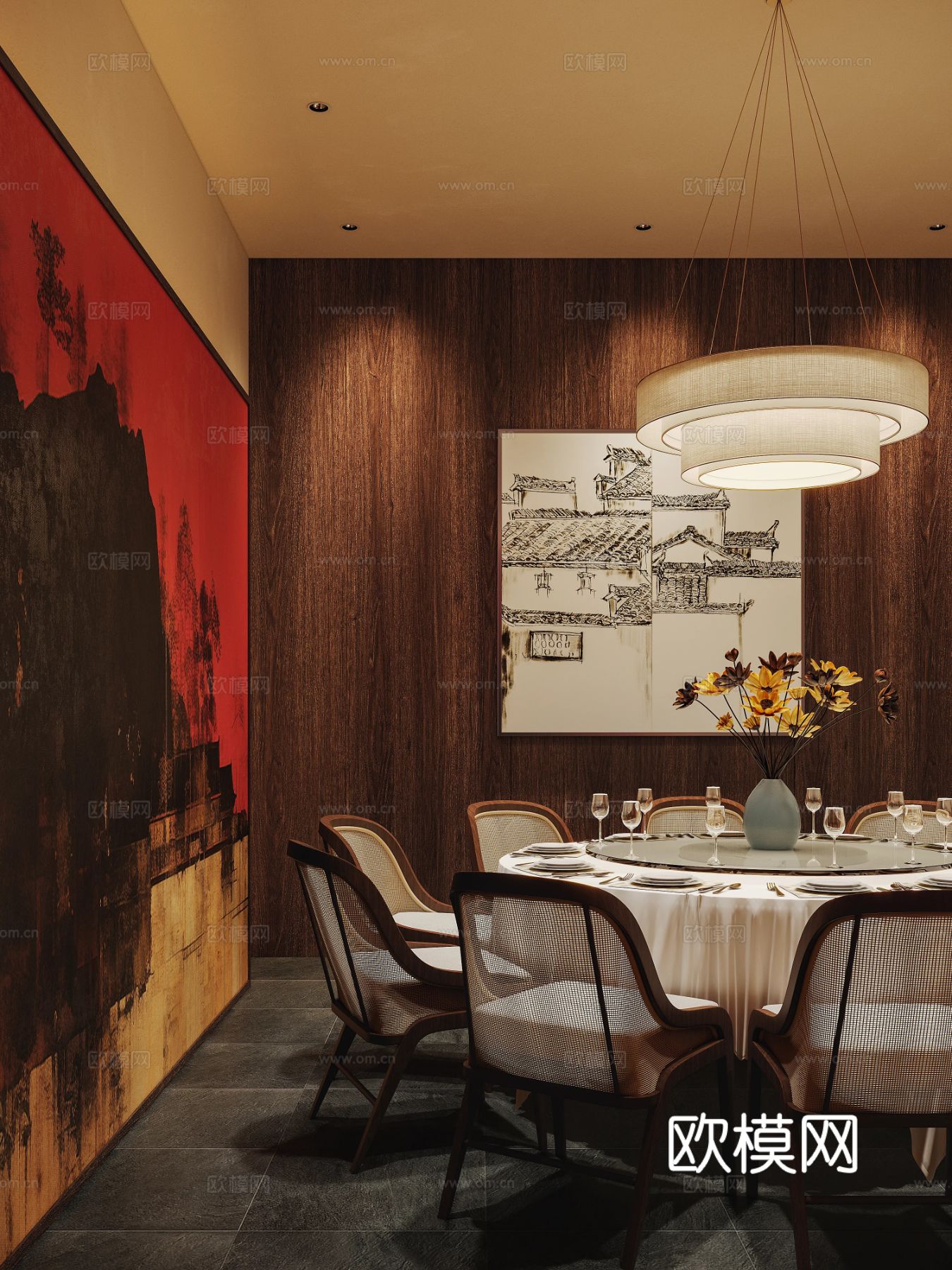 厨乡情商业餐饮项目效果图下载（渲染图18）