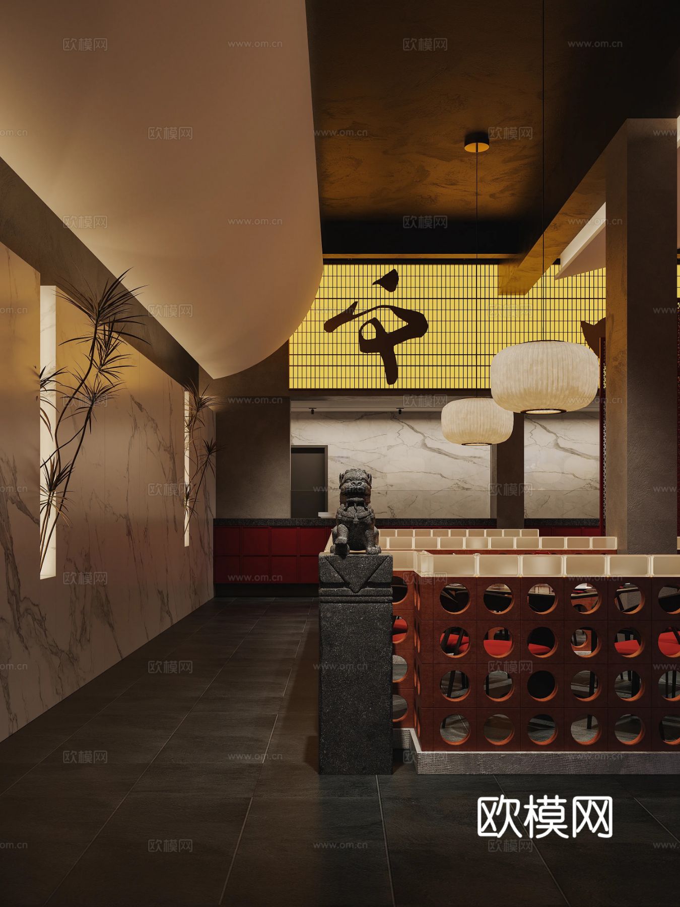 厨乡情商业餐饮项目效果图下载（渲染图13）