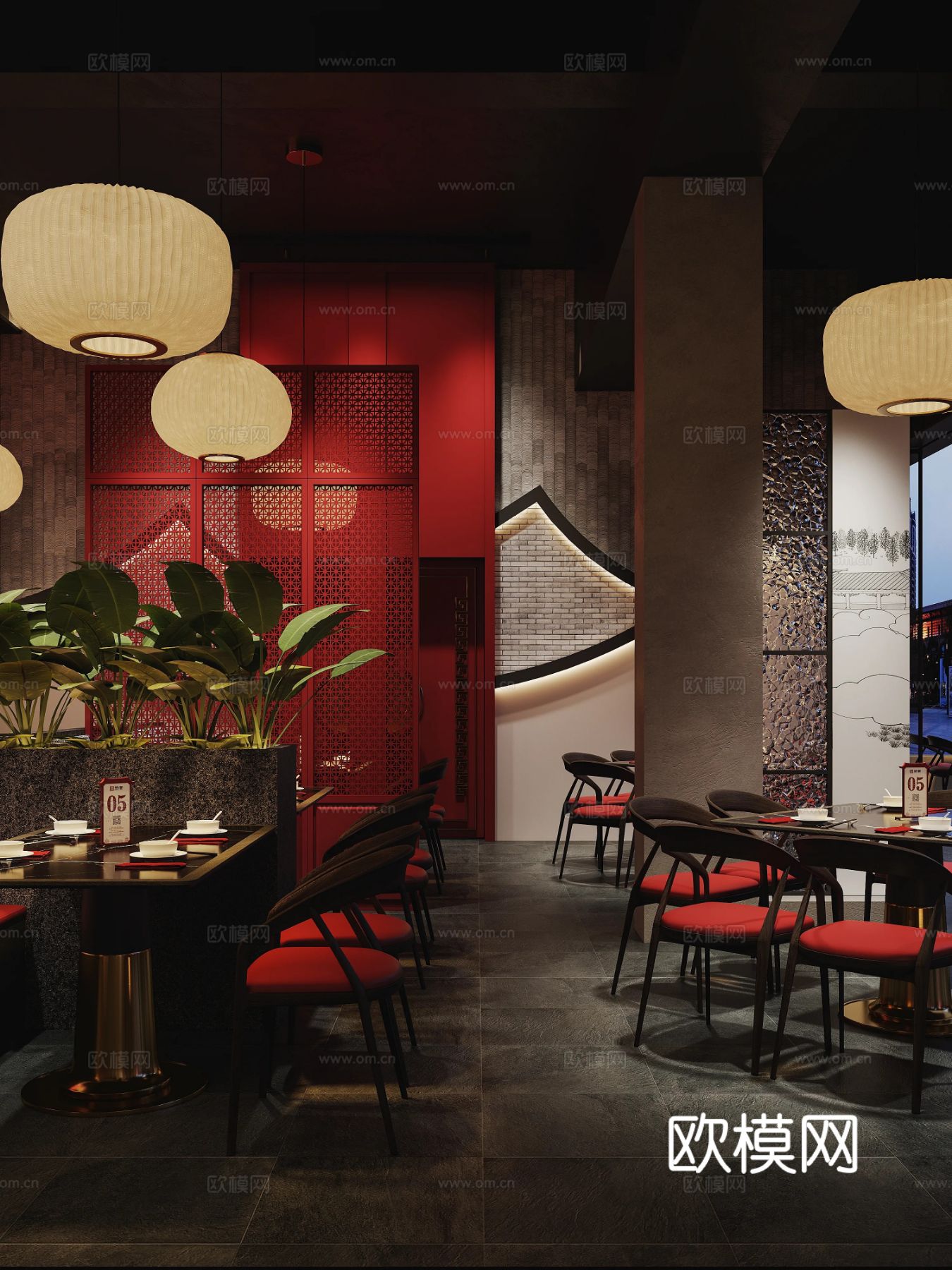 厨乡情商业餐饮项目效果图下载（渲染图9）