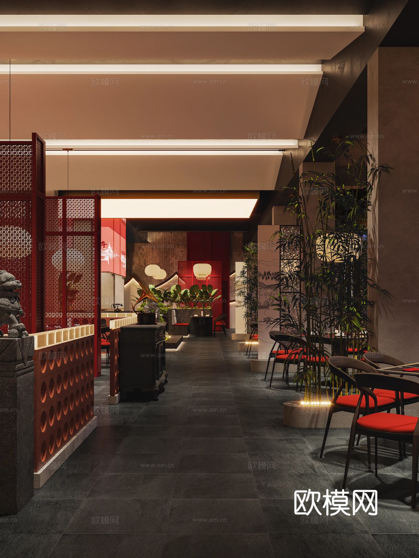 厨乡情商业餐饮项目效果图下载（渲染图3）